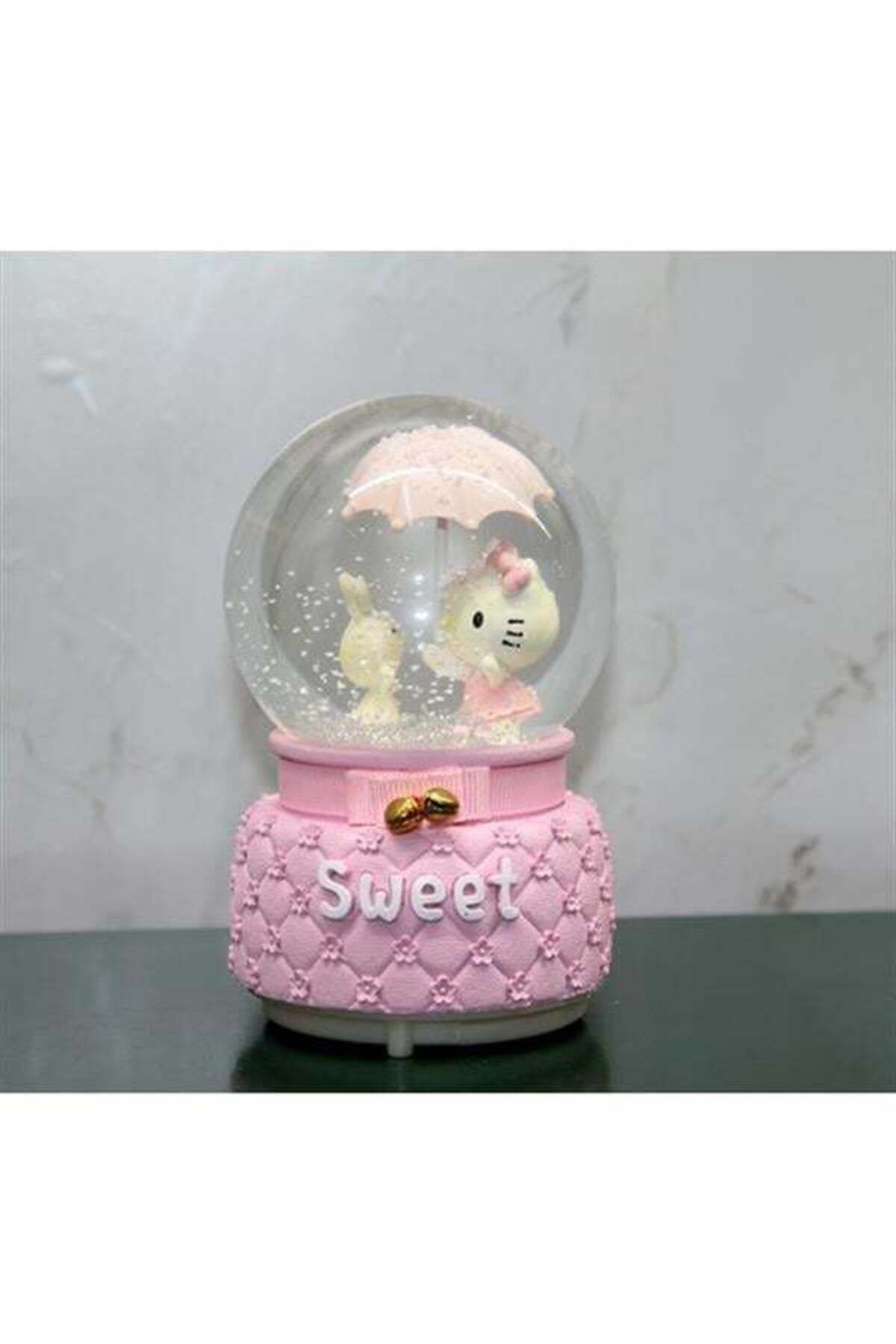 Vemora Hello Kitty Işıklı Müzikli Kar Küresi Orta Boy Model 2