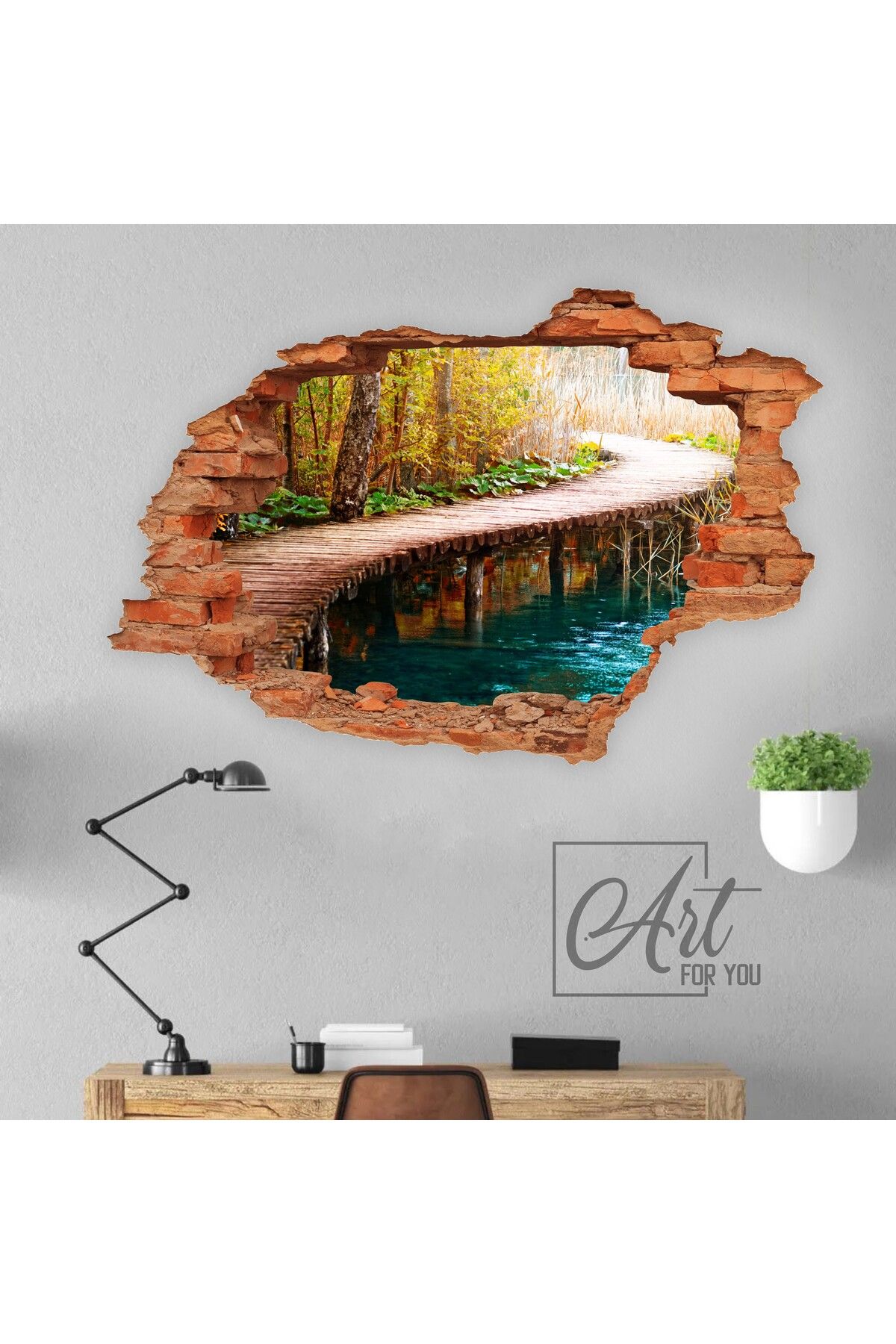 art for you 3D Animasyonlu Manzara Sticker Ev Dekorasyonu