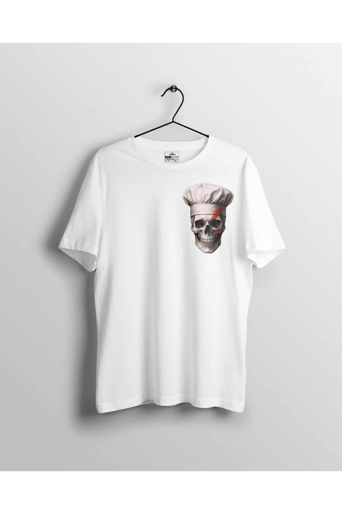 Ct Erkek Oversize Baskılı T-Shirt - Bone Chef