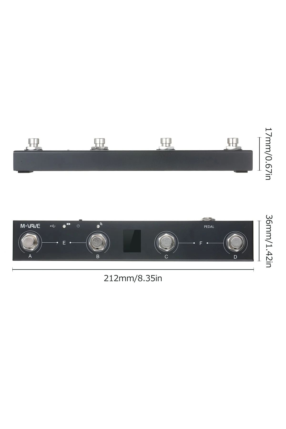 Choice-M-VAVE Chocolate Schokolade BT Rechargeable 4 Buttons MIDI Controller Pedal APP Control with Wire... 5