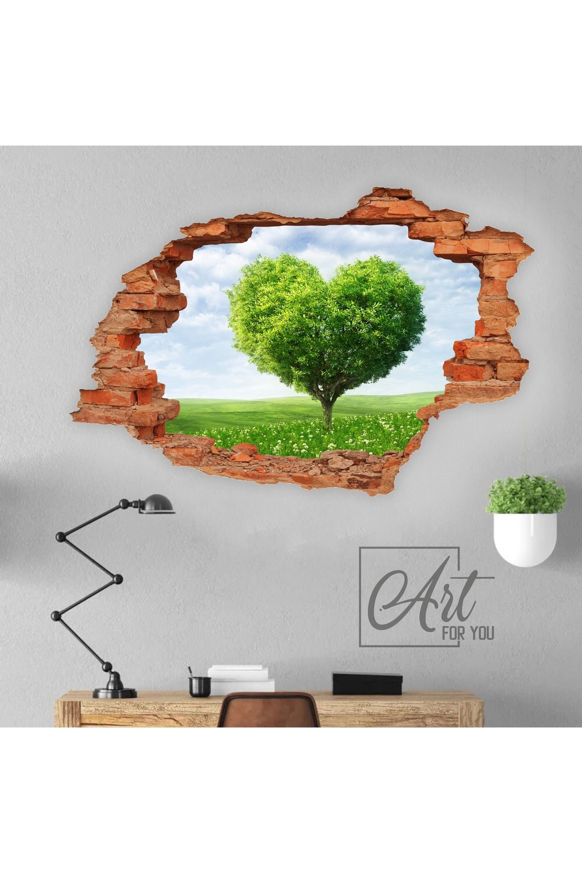 art for you 3D Animasyonlu Manzara Sticker Ev Dekorasyonu