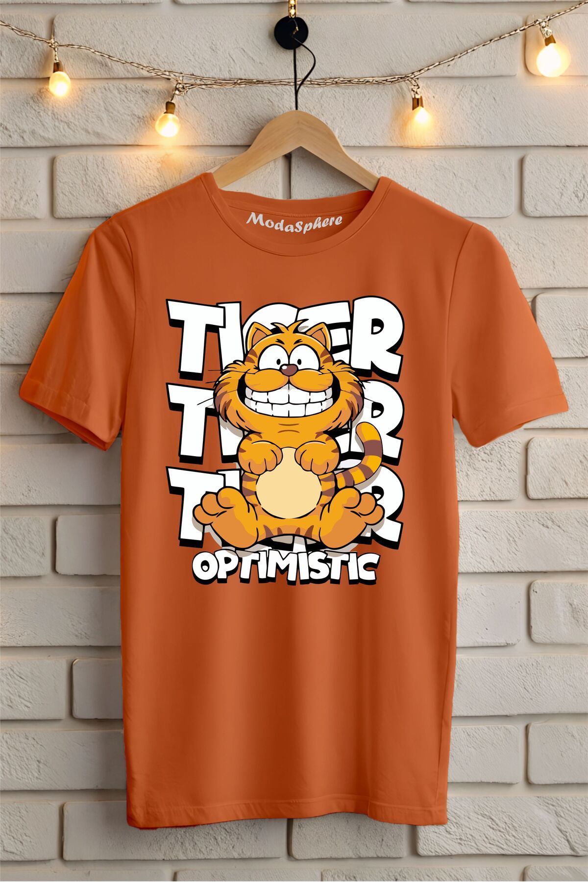 ModaSphere Tiger Baskılı Unisex Oversize Tişört