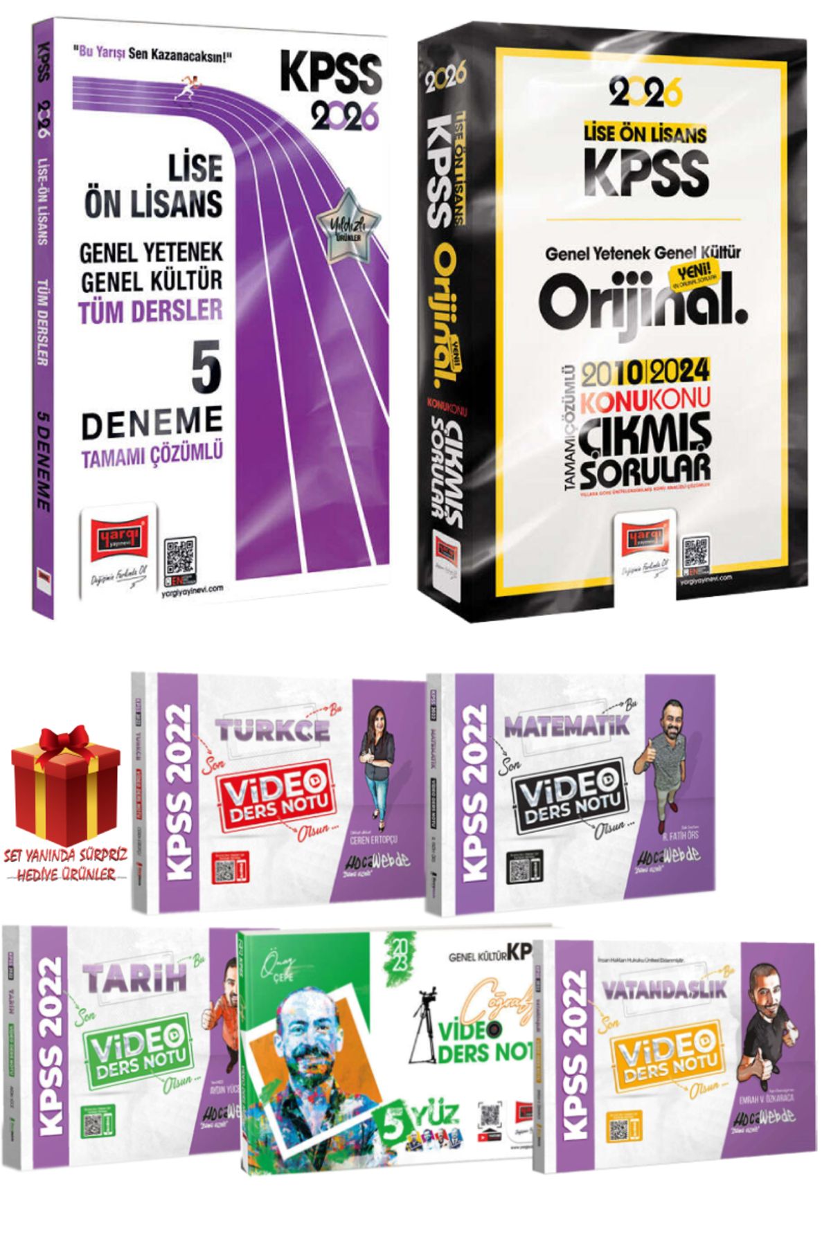 Yargı Yayınları 2026 Yargı Lise Ön Lisans Deneme Sınavı+Lise Ön Lisans Çıkmış Sorular+Konu Anlatım Seti+Hediye