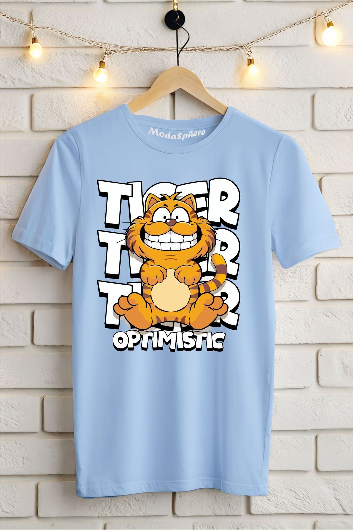 ModaSphere Tiger Baskılı Unisex Oversize Tişört