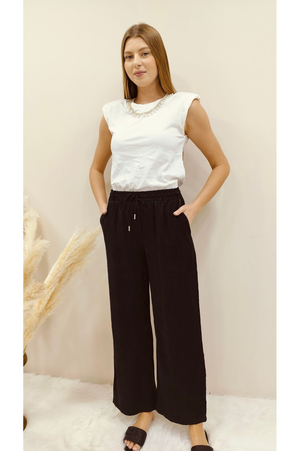 AsprinFashion İTHAL KUMAŞ PANTOLON SİYAH