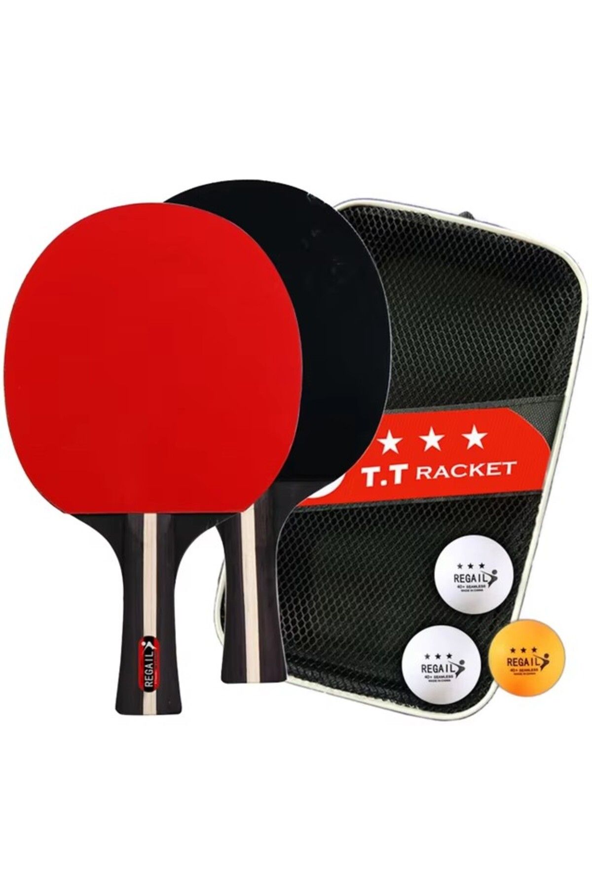 Choice-1set Long handle 1Set Table Tennis Racket 2 Rackets & 3 Balls Table Tennis Paddles Professional Ping 1