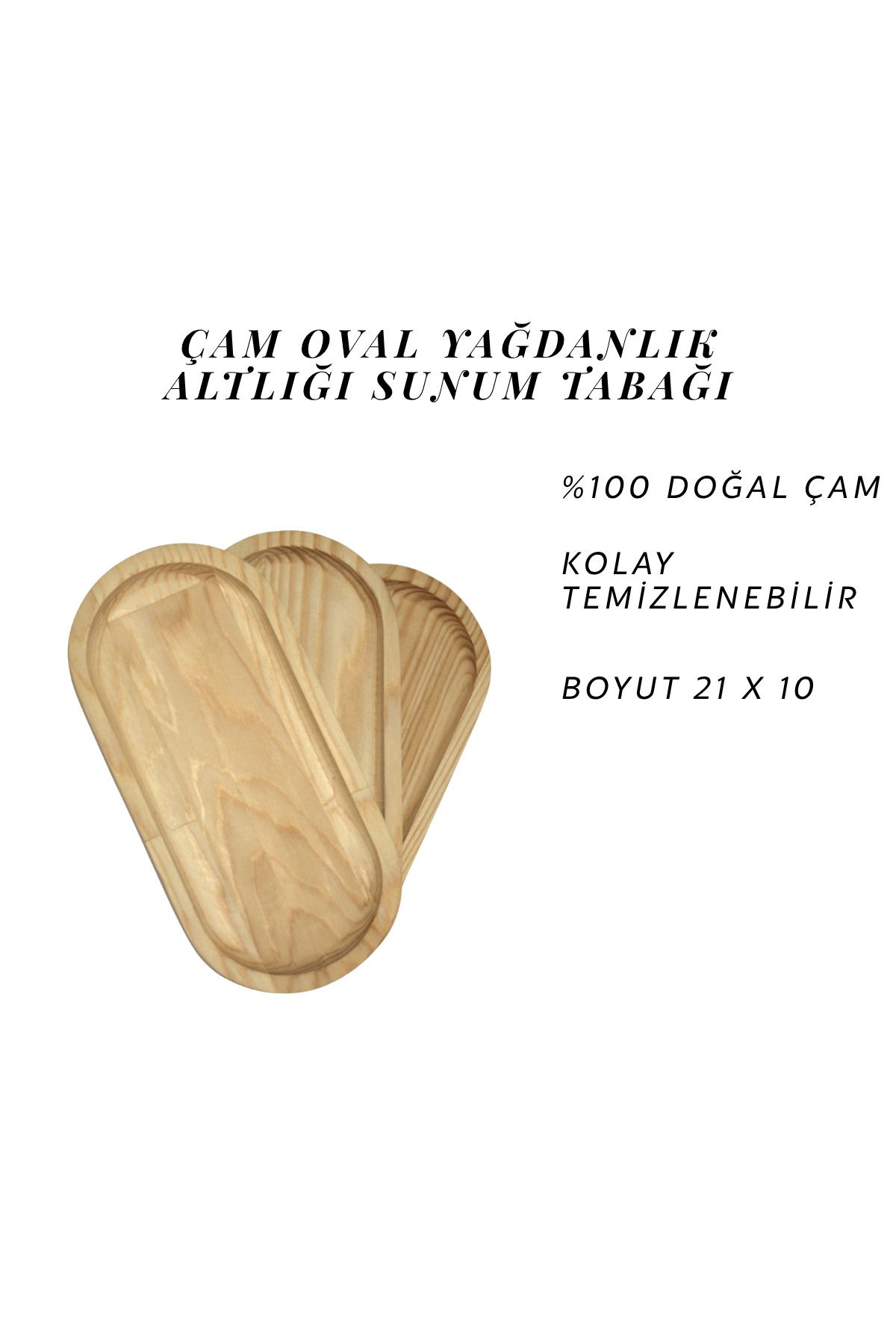 bidunyaahsap 3Lü Ahşap Çam Yağdanlık Altlığı