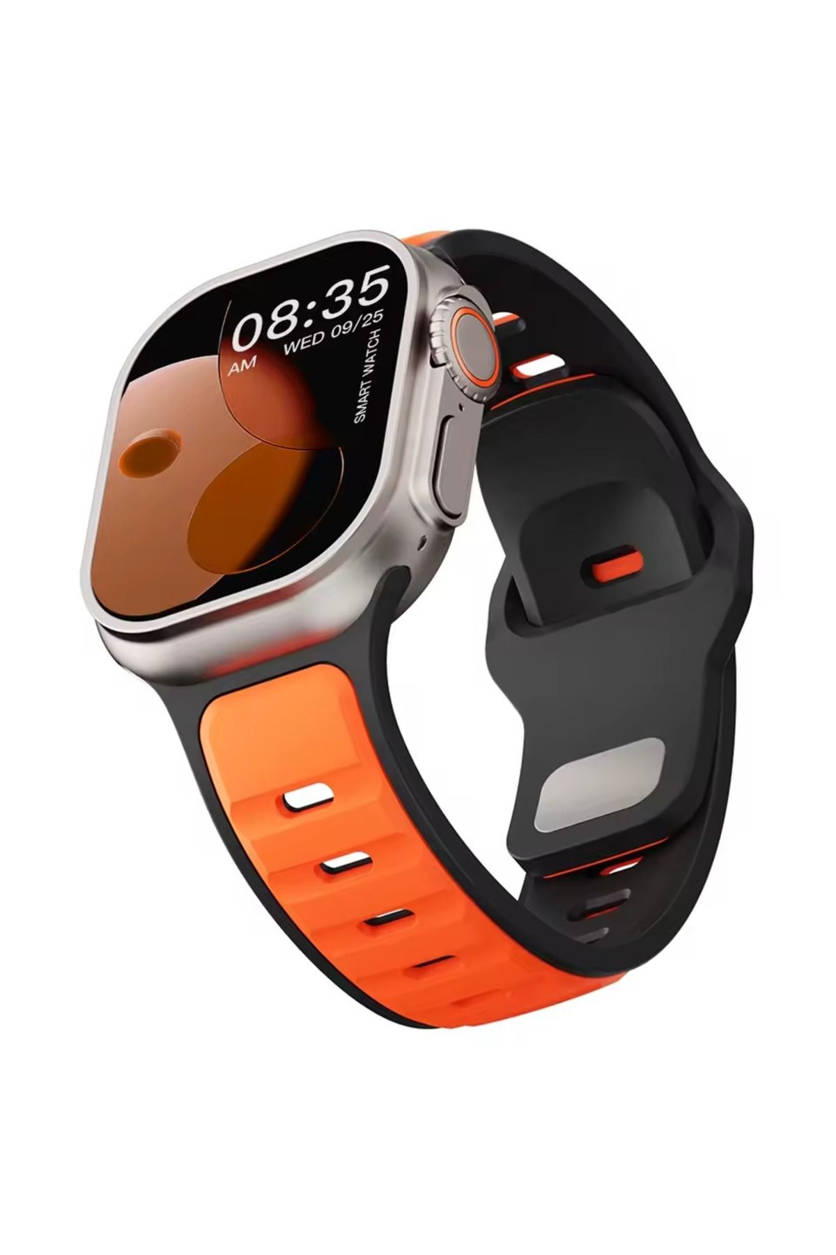 Alstrap Apple Watch 10 46mm 9/8/7 (45mm) 6/SE/5/4 (44mm) 3 ve öncesi (42mm) Spor Silikon Kordon Kayış