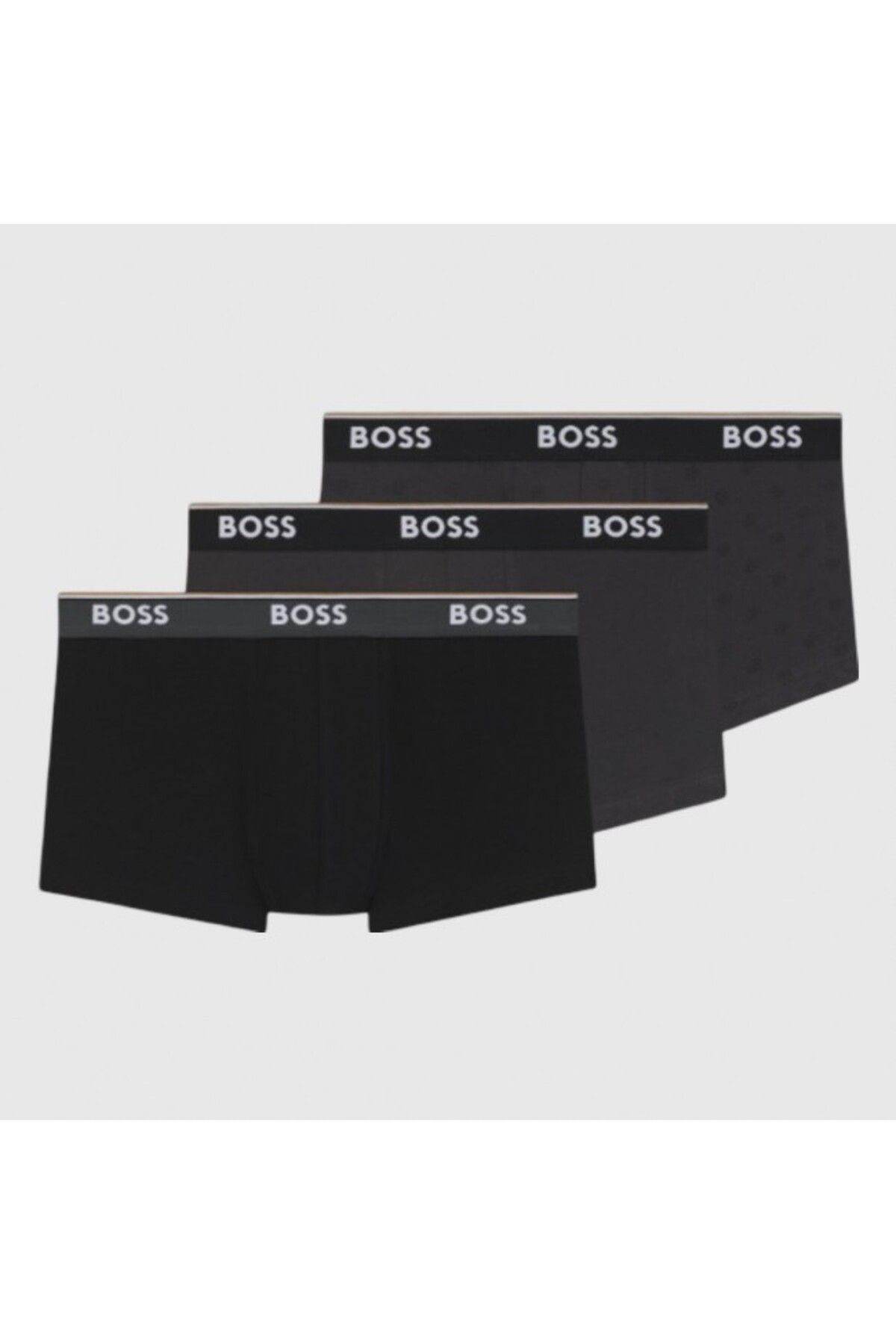 BOSS Erkek Logolu Bel Bantlı 3'lü Paket Siyah Boxer 50531701-960