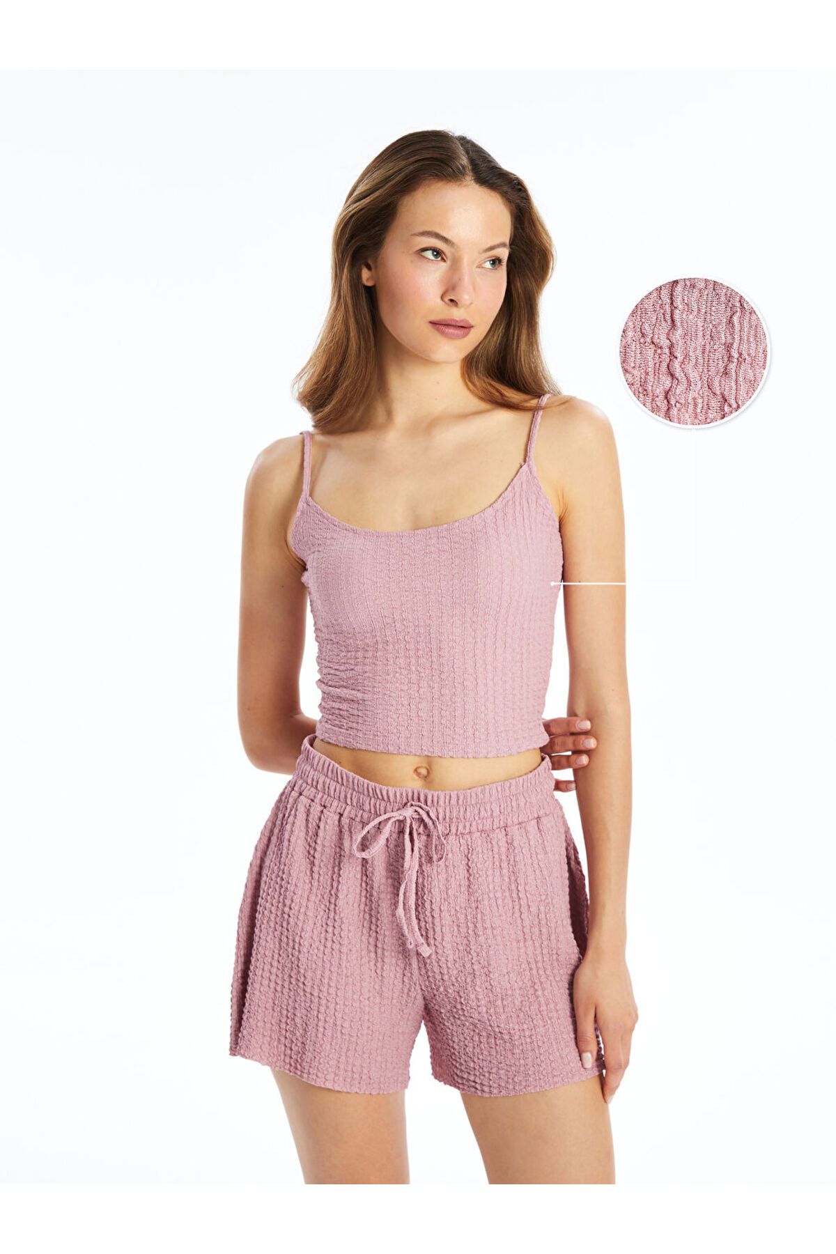 LC Waikiki LCW U Yaka Düz Askılı Kadın Crop