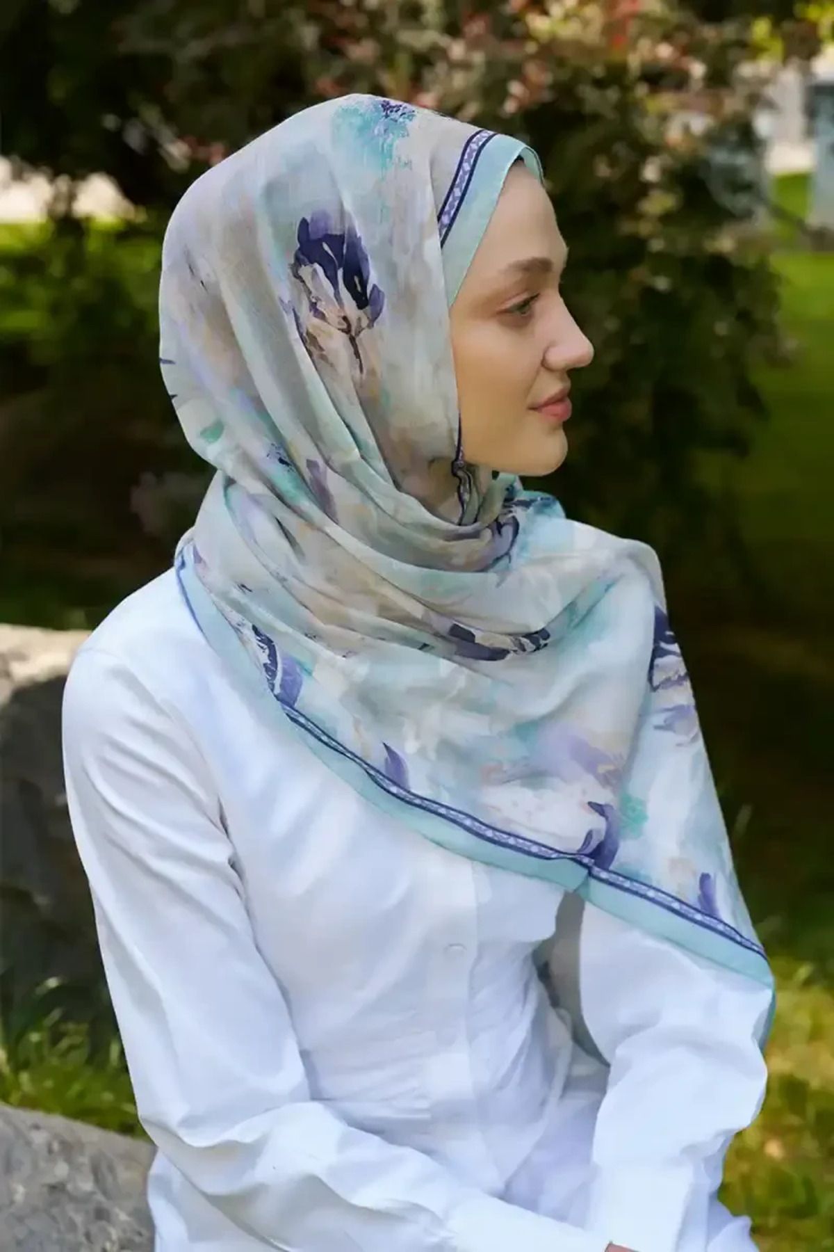 Madame Polo Prestige Leona Desen Şal - Mint