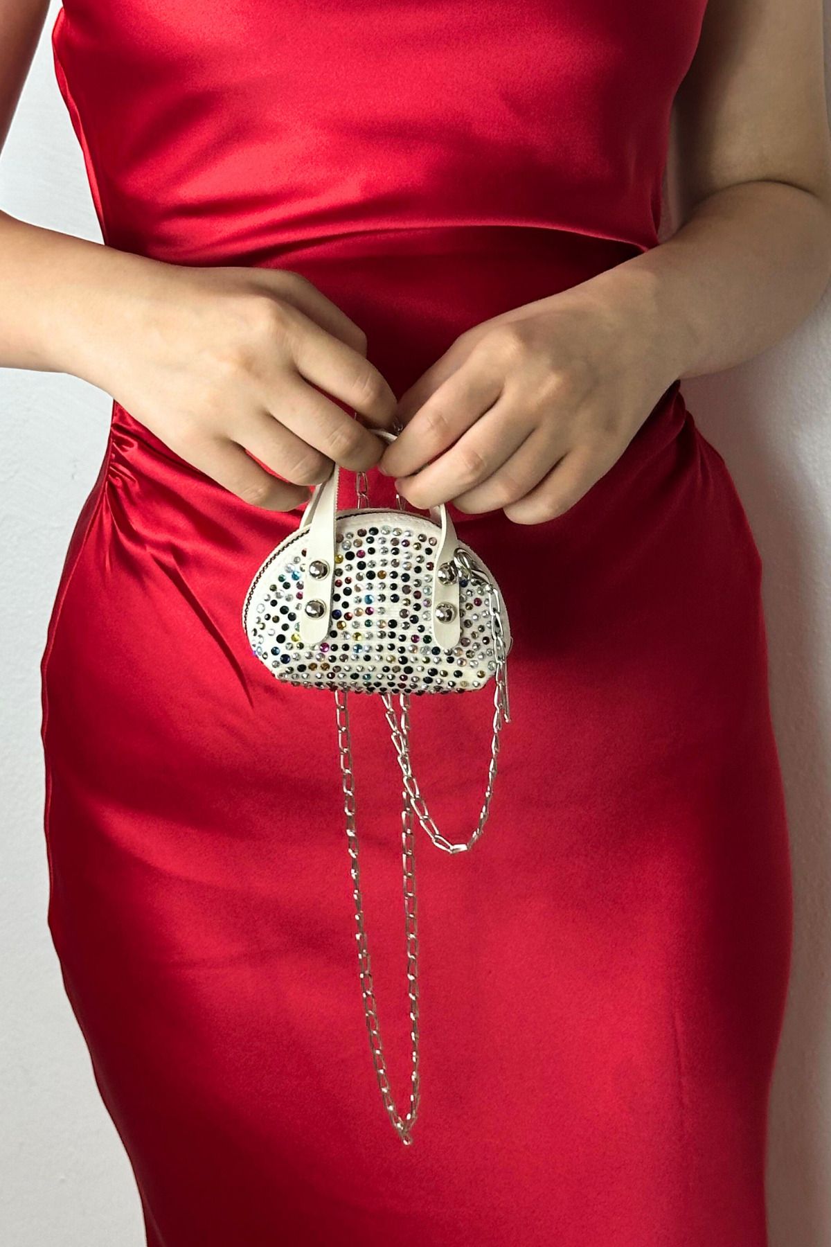 Mazel Design Taşlı Mini Çapraz Çanta