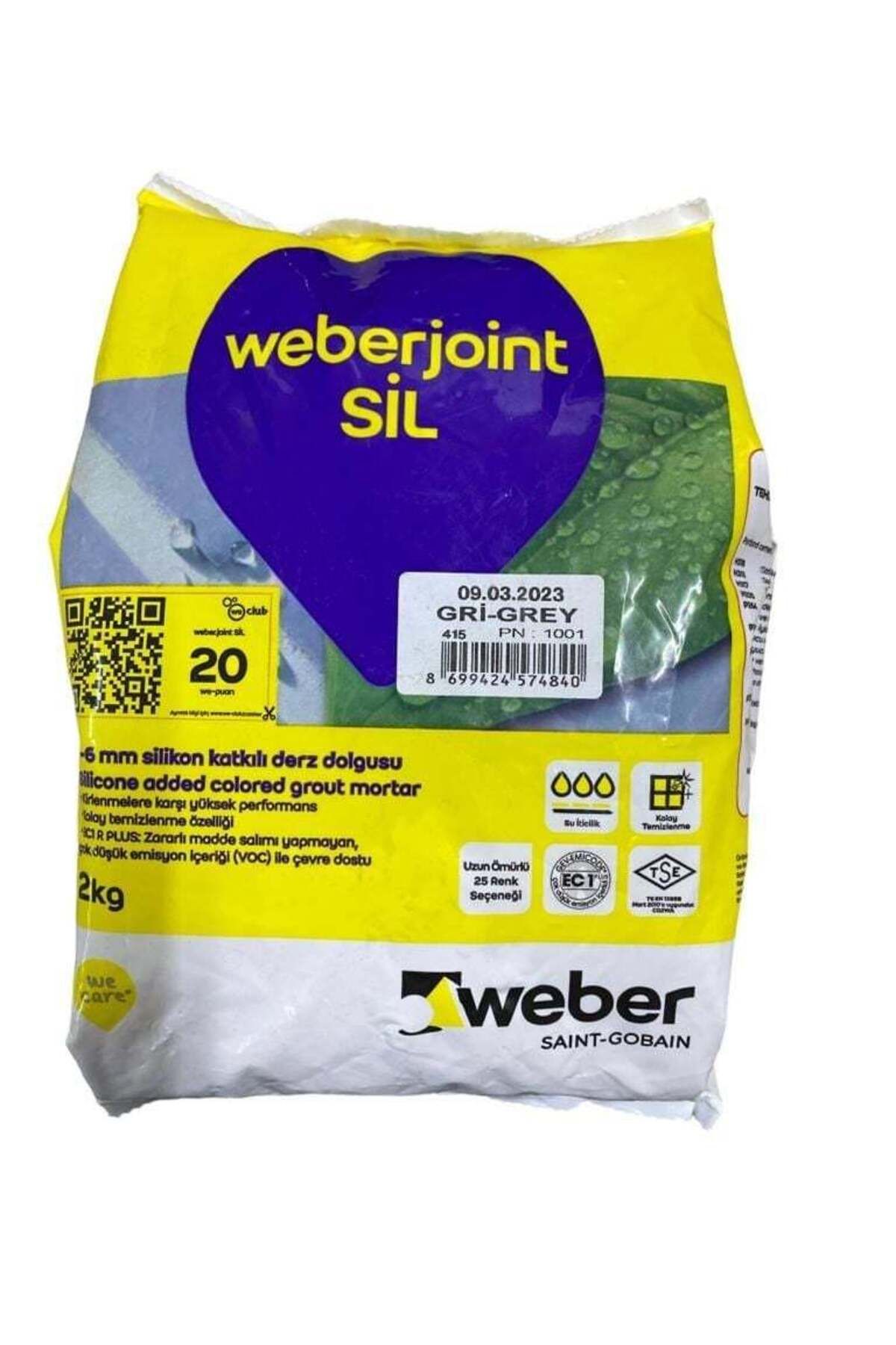 Zayla Weber Joint Sil 415 Gri Derz Dolgu 2 Kg