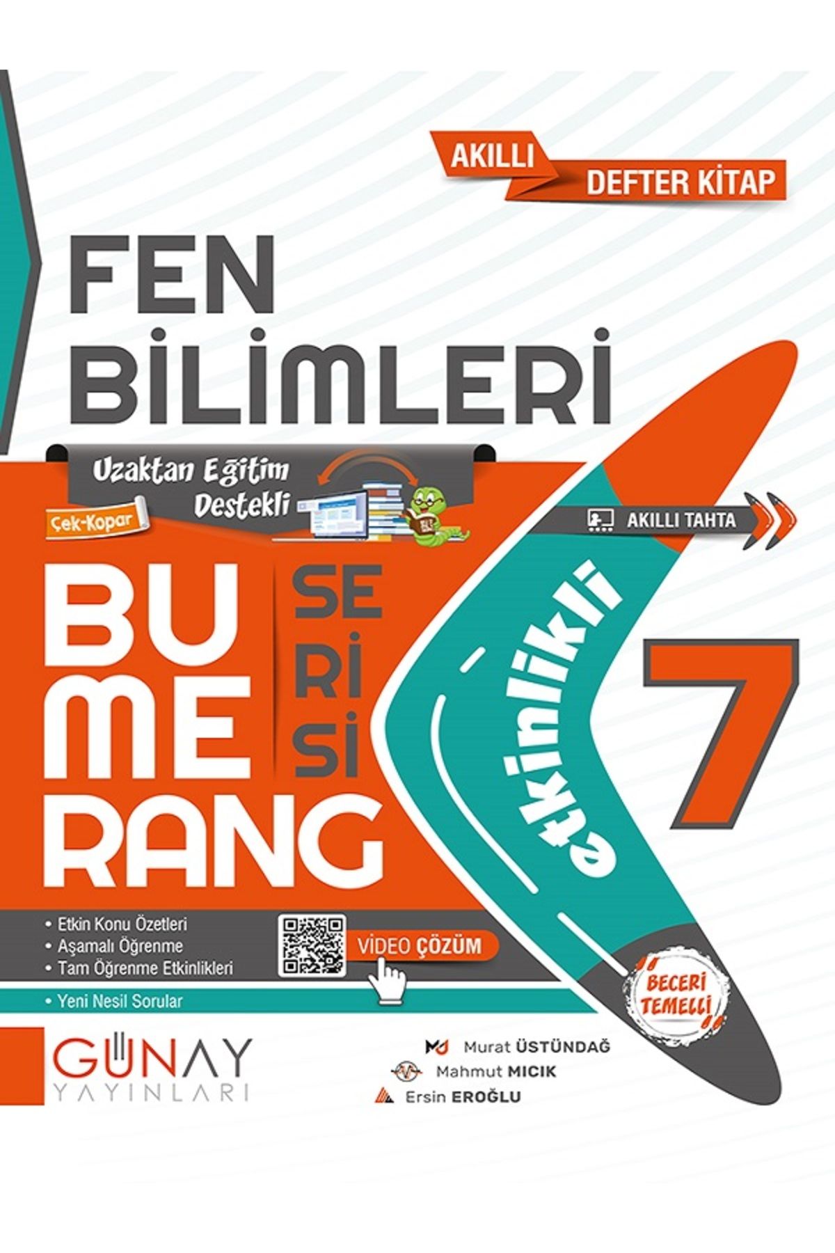 Evrensel İletişim Yayınları 7.Sınıf Günay Bumerang Fen Bilimleri Akıllı Defter Kitap / Çek Kopar / Uzaktan Eğitim Destekli