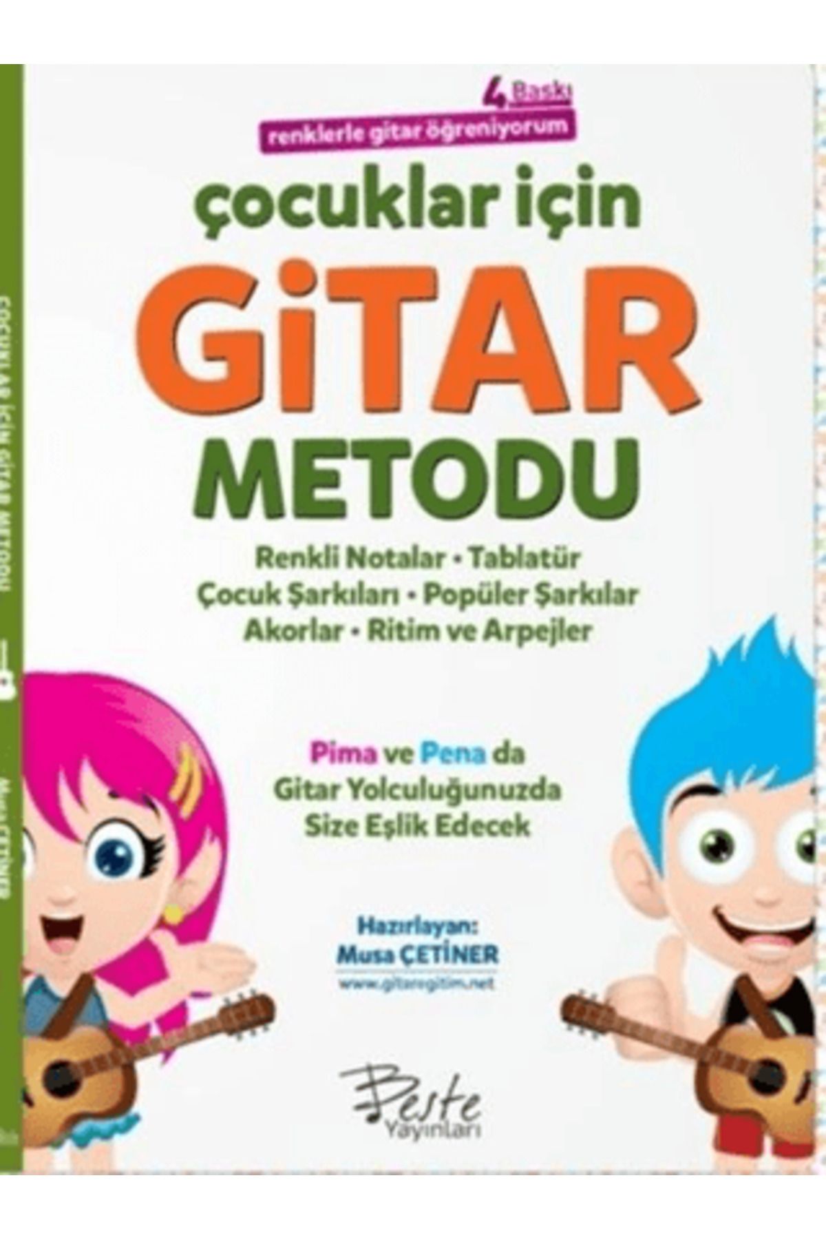 Beste Yayınları Çocuklar İçin Gitar Metodu - Renklerle Gitar Öğreniyorum