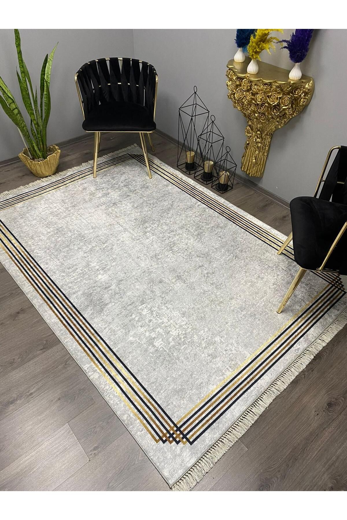 PATRON HALI Kadan Gold Kaymaz Taban, leke Tutmaz, Mutfak Halısı, Salon Halısı ve Yolluk