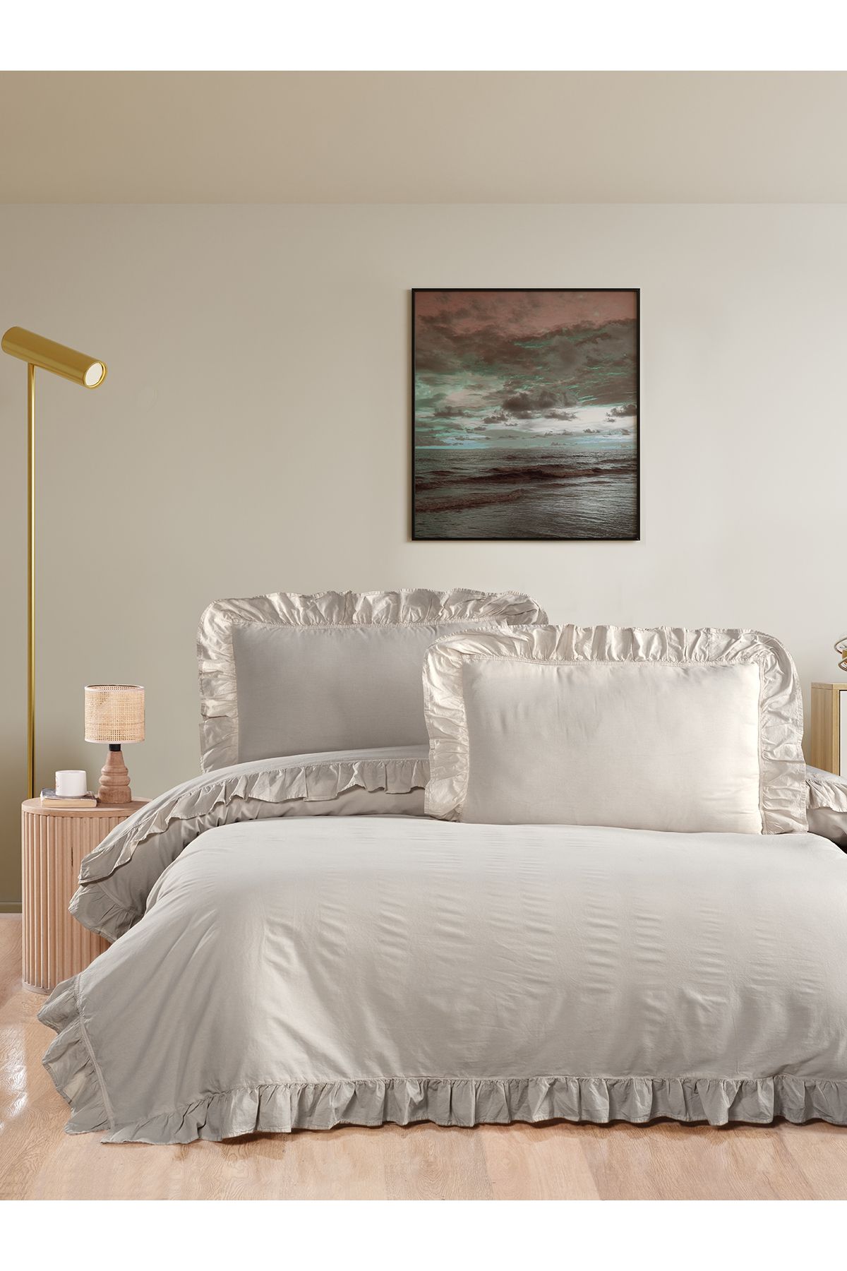 BED LİNE Exclusıve Stonewashed Çift Kişilik Nevresim Takımı Kutulu