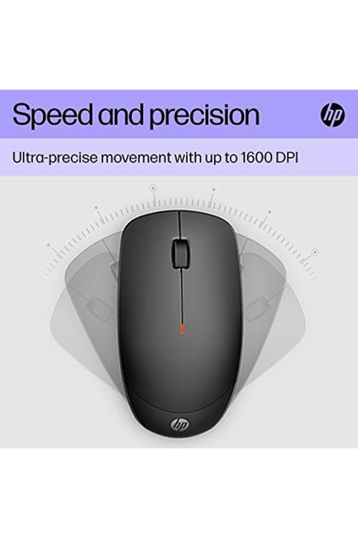 HP-مجموعة لوحة المفاتيح والماوس اللاسلكية 230، مستقبل USB-A Nano لاسلكي 2.4 جيجاهرتز، بدقة تصل إلى 1600 نقطة في البوصة، 8