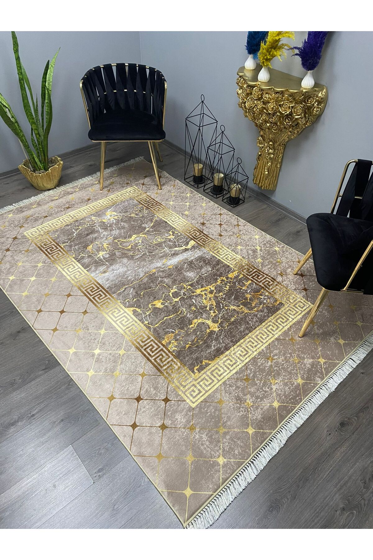 PATRON HALI Ilıca Gold Kaymaz Taban, leke Tutmaz, Mutfak Halısı, Salon Halısı ve Yolluk