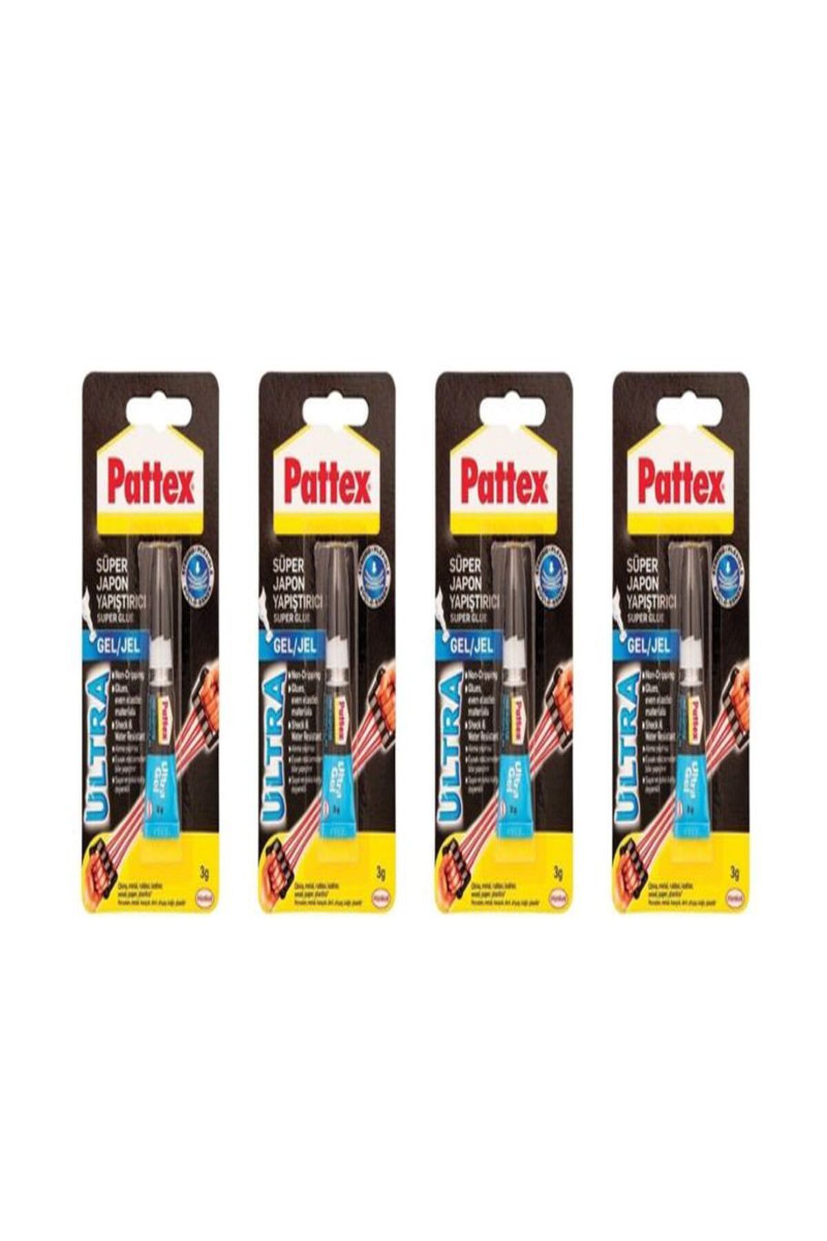 Pattex SÜPER JAPON YAPIŞTIRICI 3G BLİSTER 4 ADET