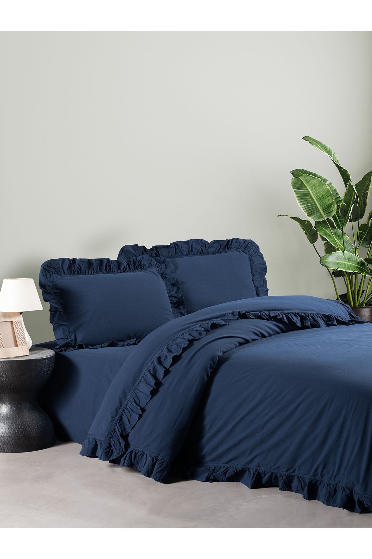 BED LİNE Exclusıve Stonewashed Çift Kişilik Nevresim Takımı Kutulu