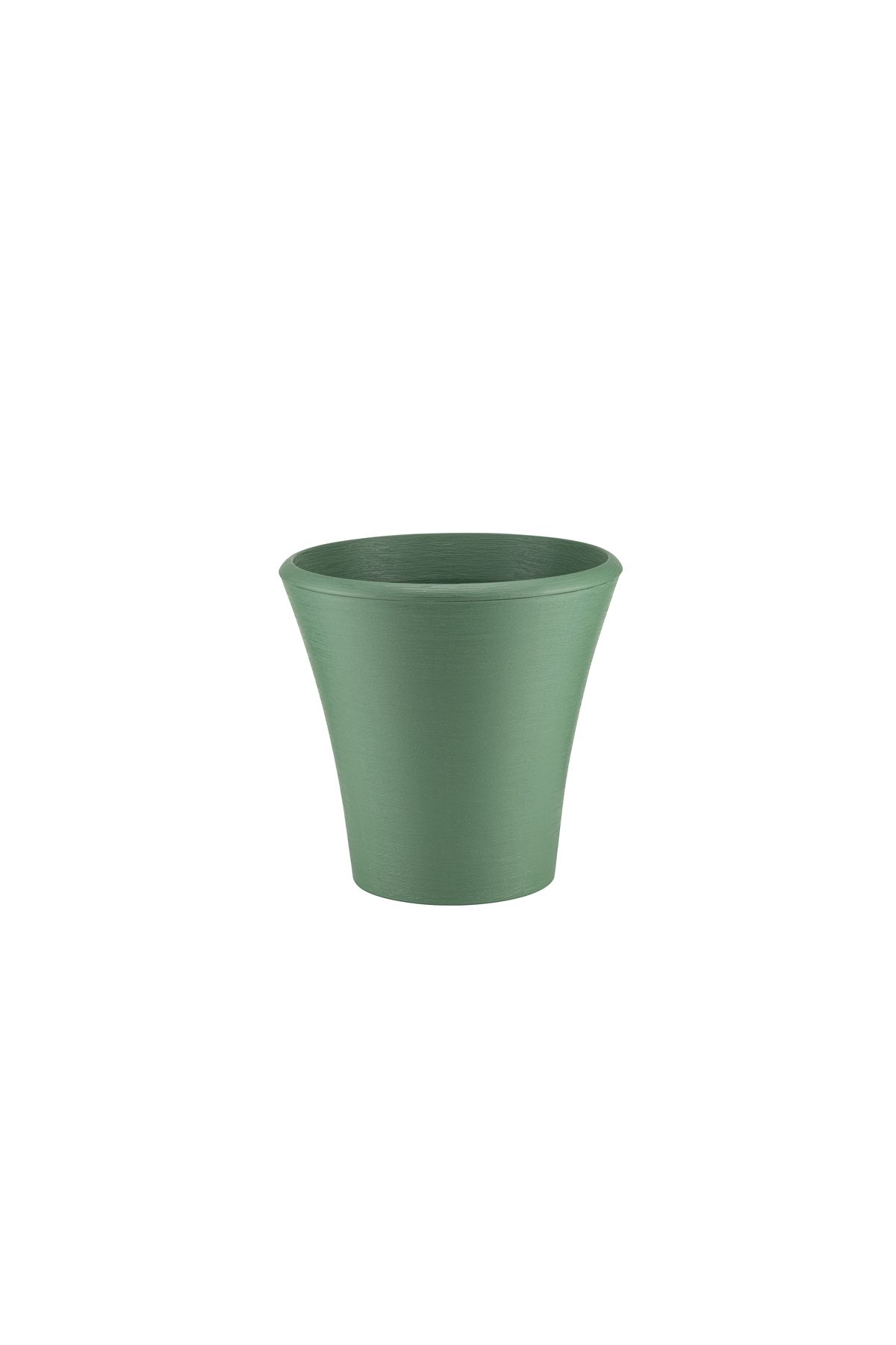 polivahome Begonvil 38 Cm Yeşil Yuvarlak 23 Litre Plastik Saksı Drenaj Izgaralı Çiçek Saksısı