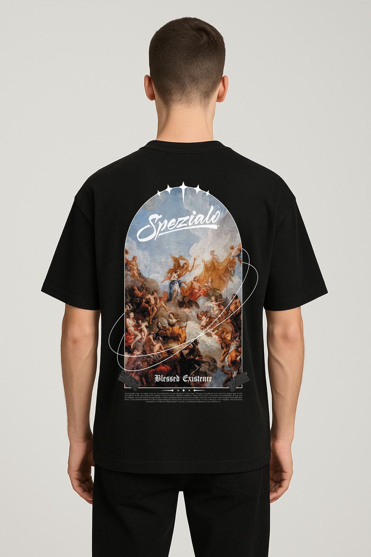 MODA Unisex Oversize Kalıp Spezialo Baskılı T-Shirt