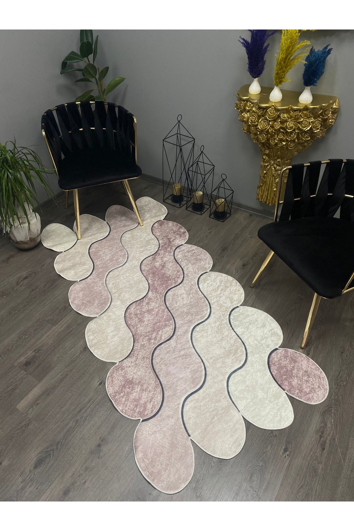 Monisso MONİSSO HALI Lazer Krem Kaymaz Taban, leke Tutmaz, Mutfak Halısı, Salon Halısı ve Yolluk