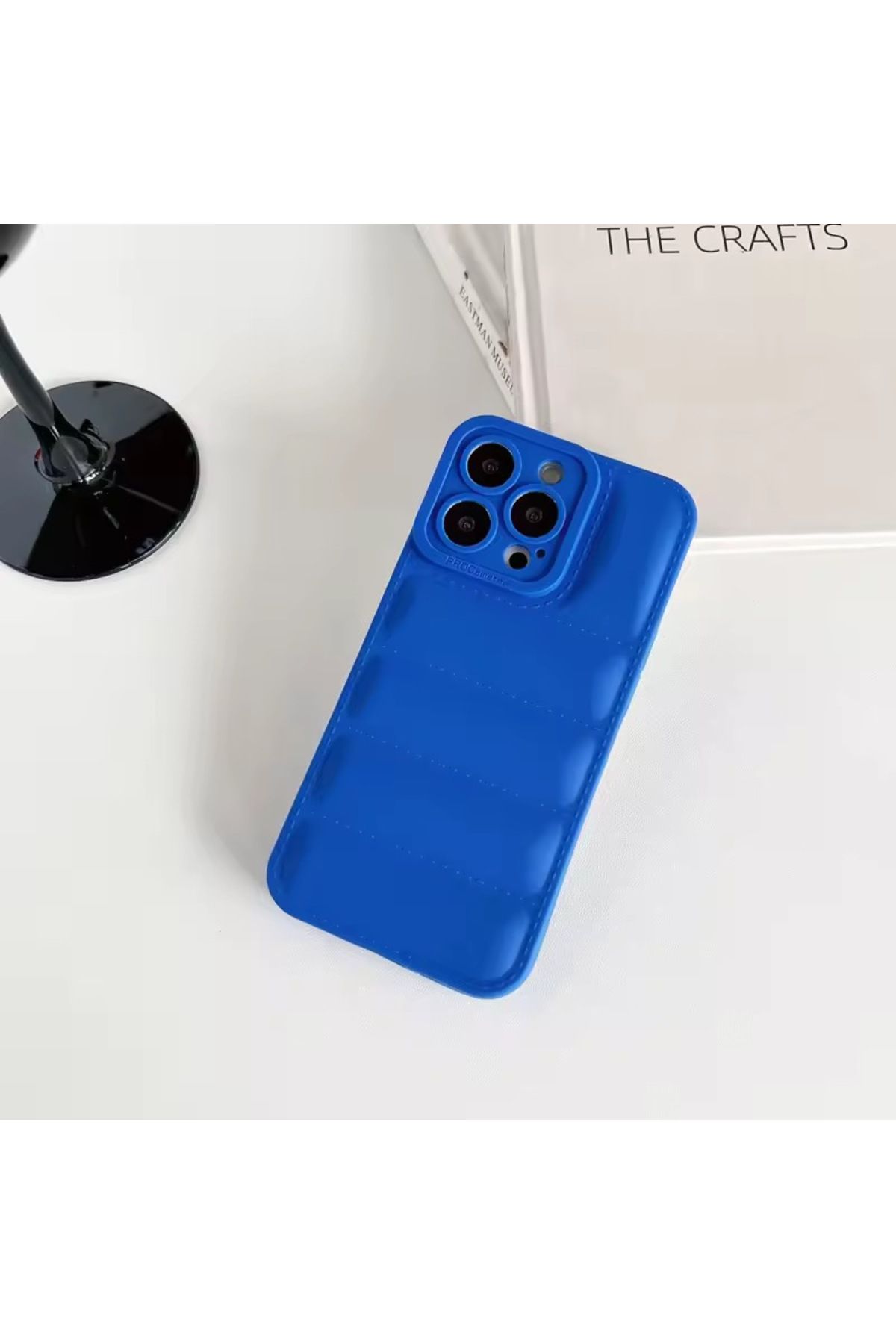 MirazTasarim IPHONE 16 PRO MAVİ SİLİKON PUFFER KILIF