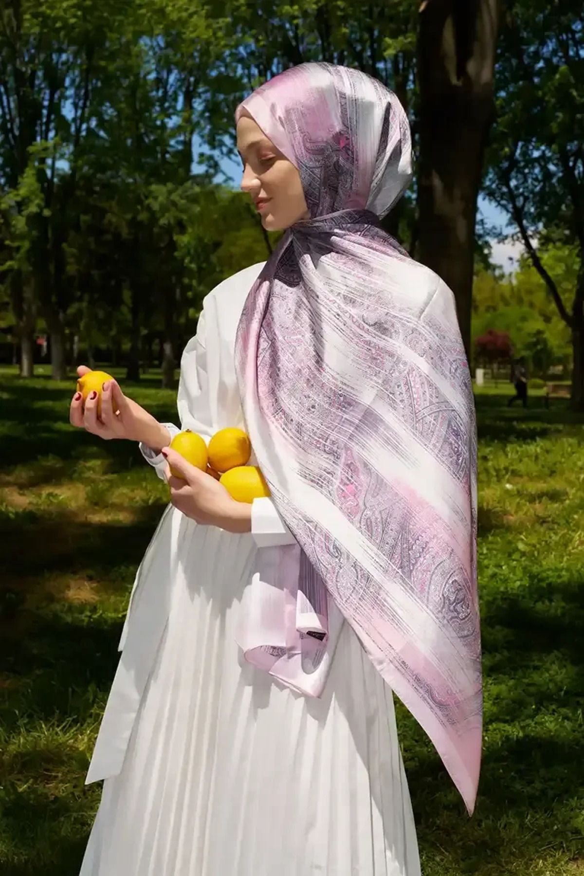 Madame Polo Crystal Hola Desen Şal - Pembe