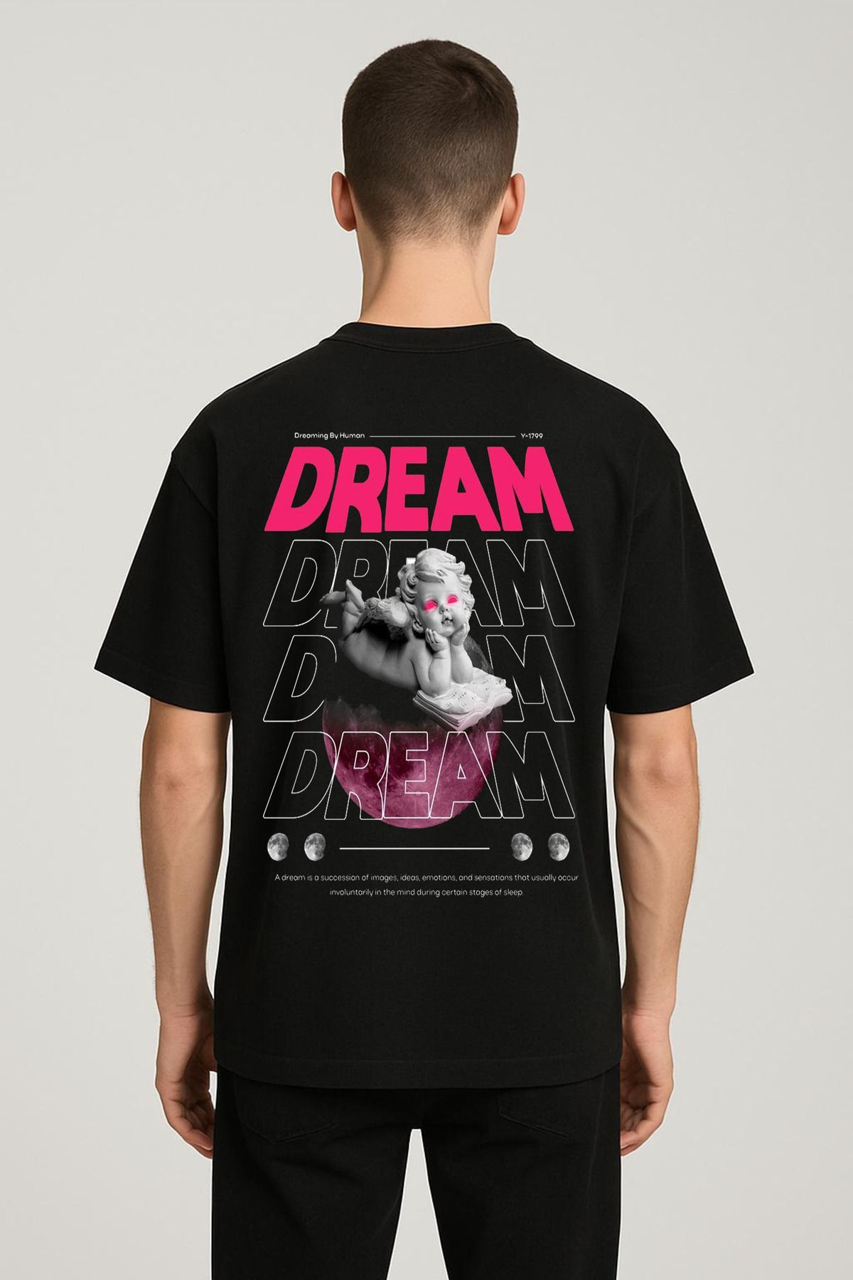 MODA Unisex Oversize Kalıp Dream Baskılı T-Shirt