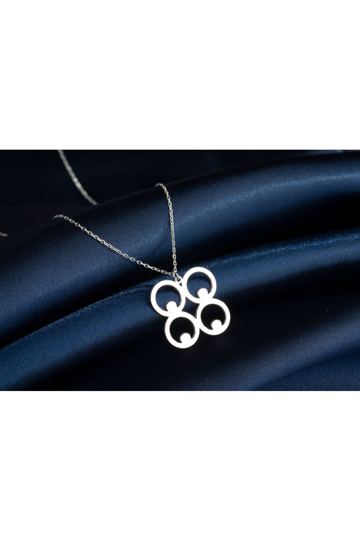 DIZY SILVER Dalga Sembolü Gümüş Kolye • Dairesel Minimal Tasarım • 925 Ayar