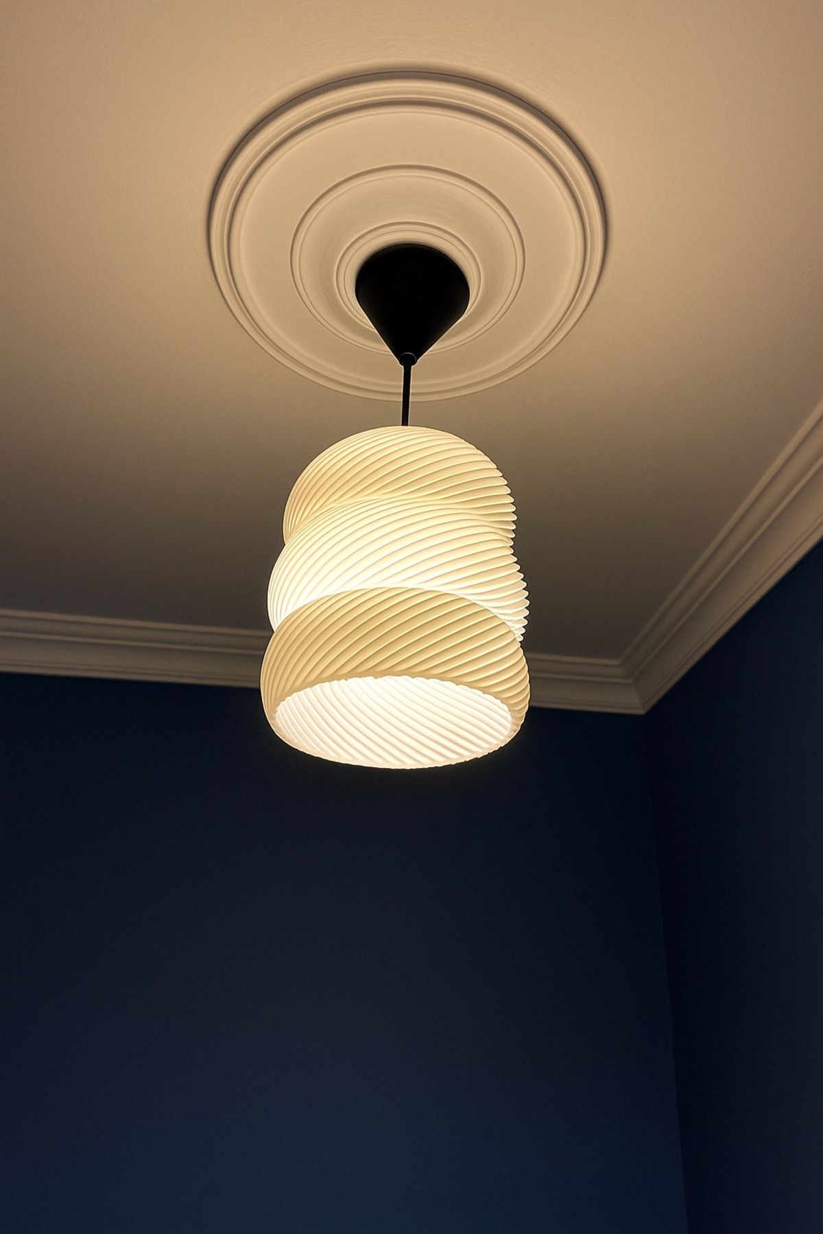 Ela Crafts 3D Baskı Modern Spiral Avize El Yapımı Özel Tasarım