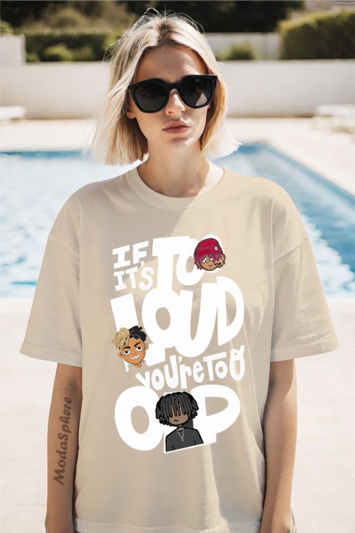 ModaSphere If It's Baskılı Unisex Oversize Tişört