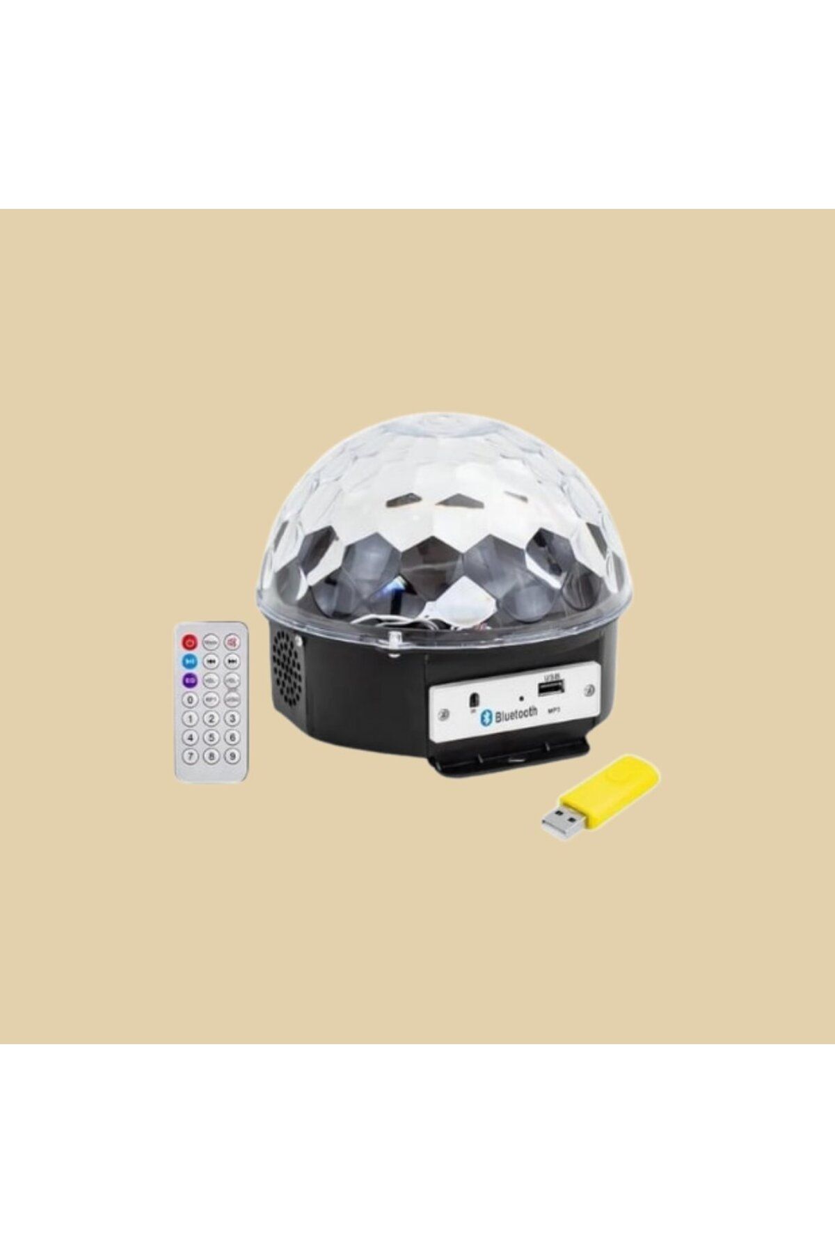 LEDX 360° Bluetooth Disko Hoparlör Renkli Işık + Müzik Efekti