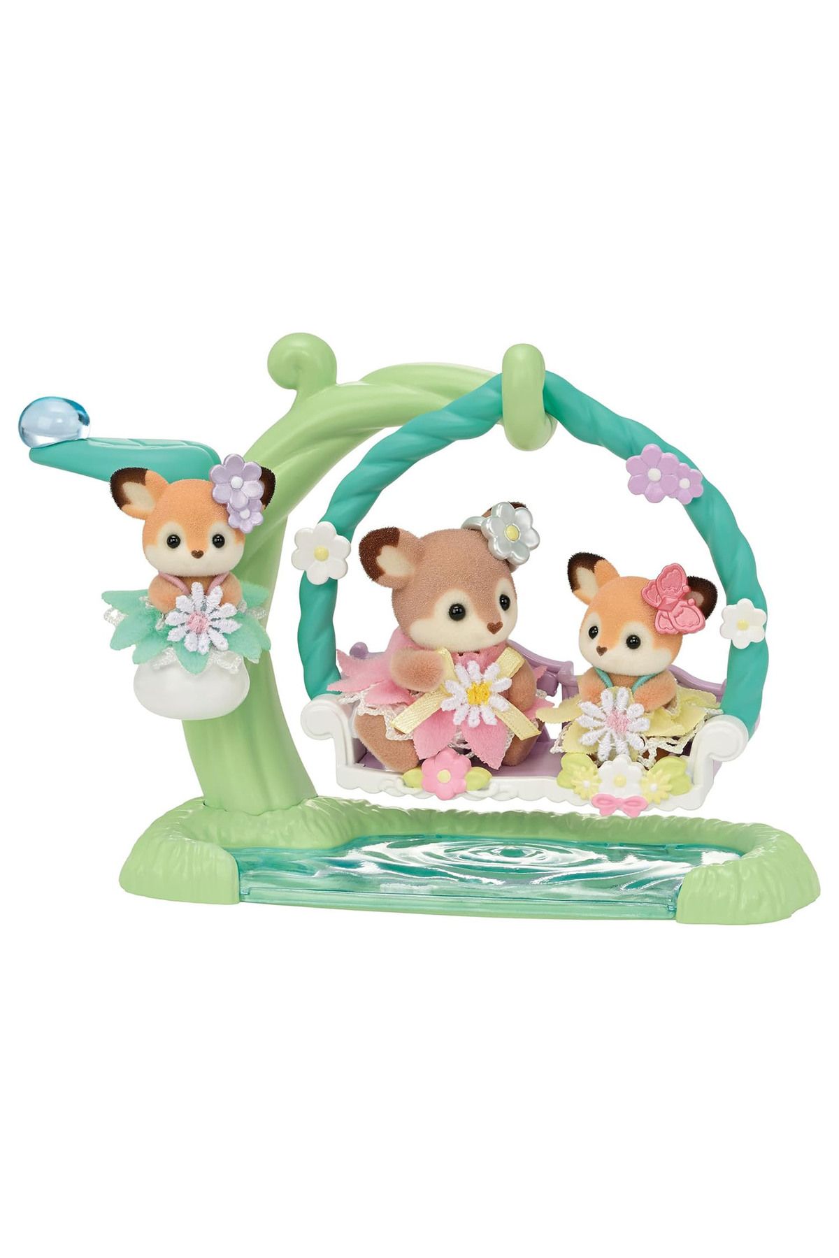 SYLVANIAN FAMILIES Geyik Bebeklerin Çiçekli Salıncak Seti 5801