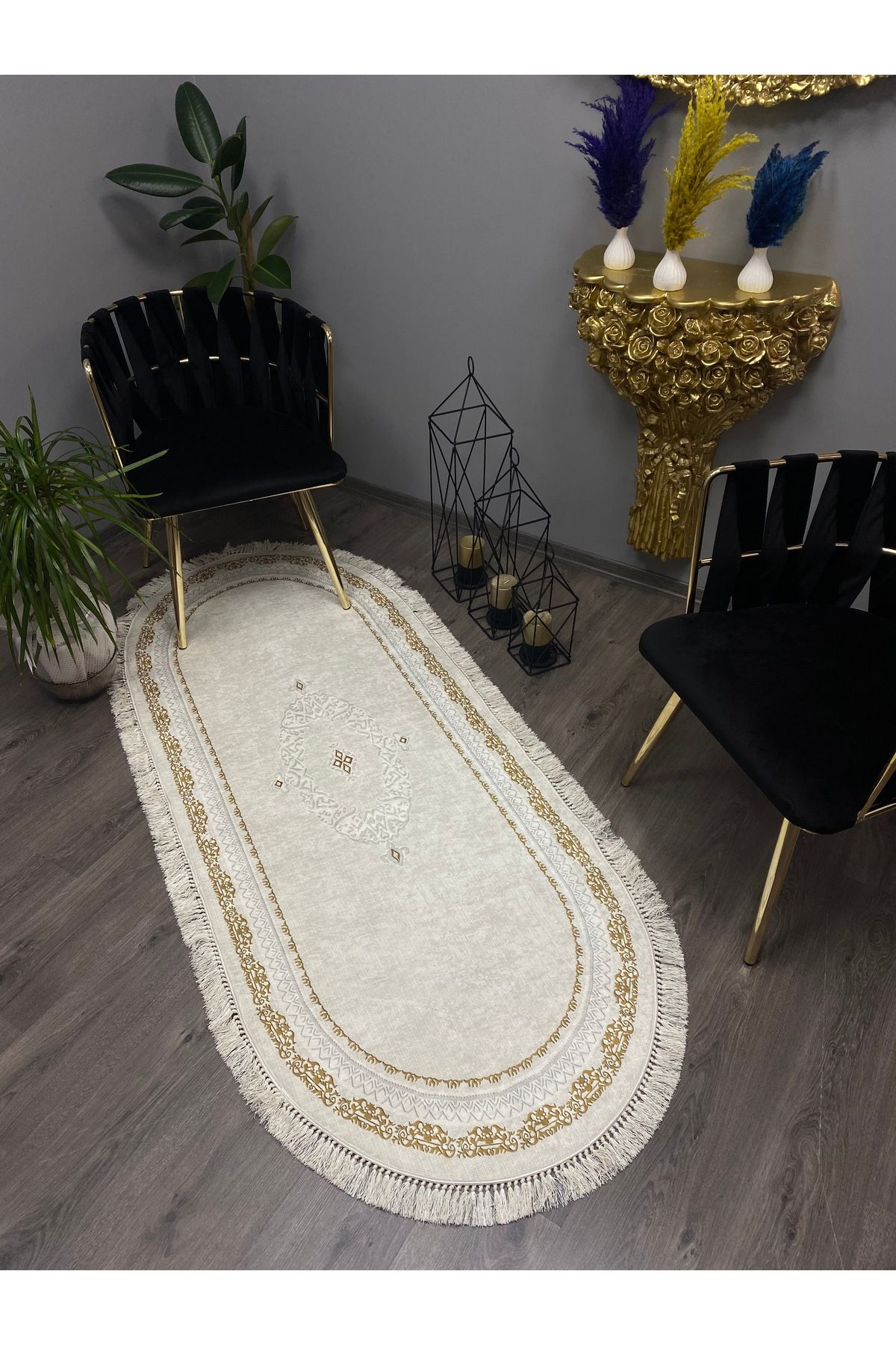 Monisso MONİSSO HALI Zümre Gold Kaymaz Taban, leke Tutmaz, Mutfak Halısı, Salon Halısı ve Yolluk