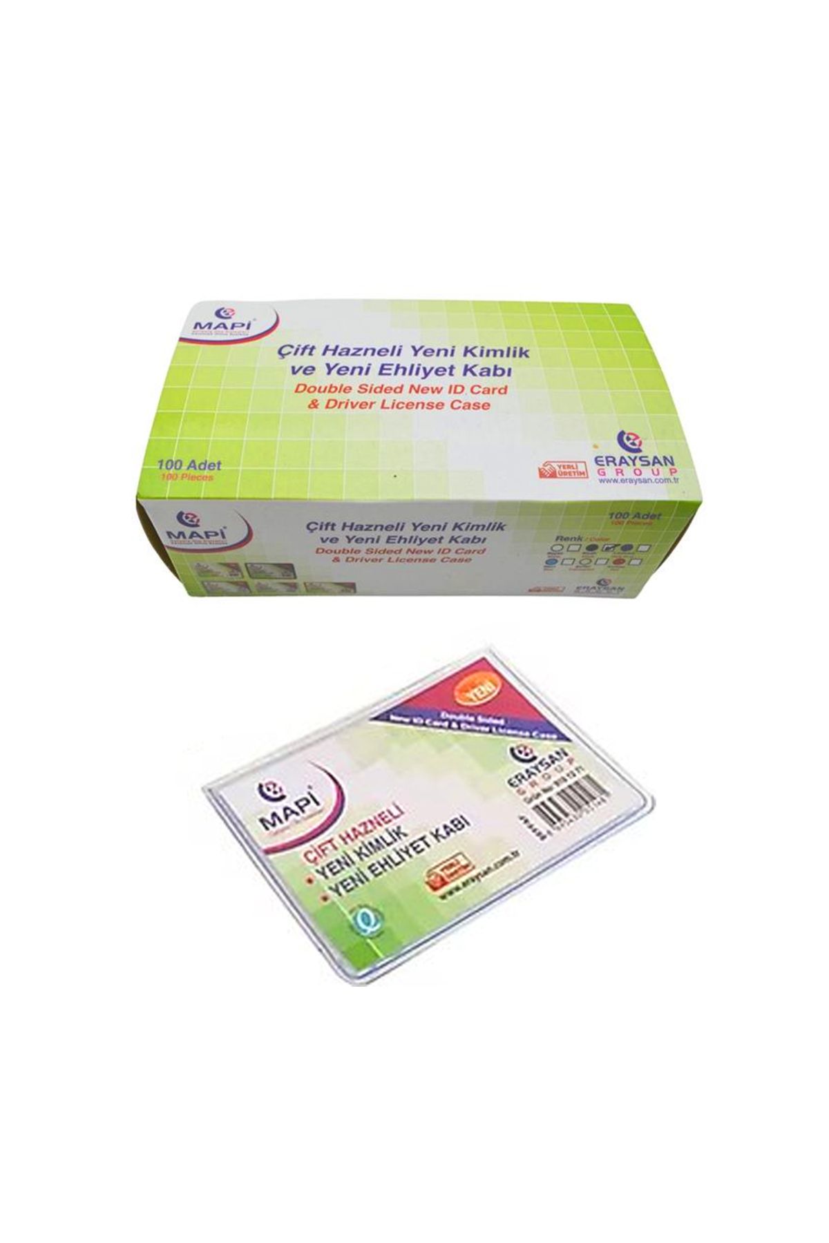 Banadabak EHLİYET - KİMLİK KABI ÇİFT HAZNELİ PVC 9101265 (1 Adet Fiyatı)