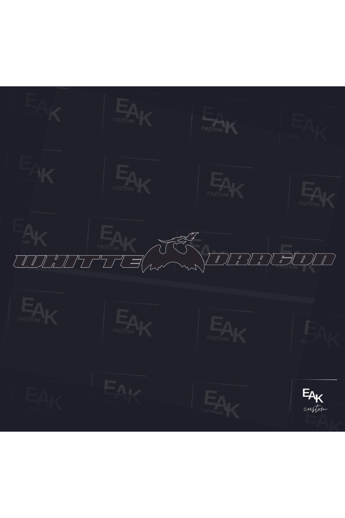 eakcustom WHITTE DRAGON oto sticker (80cm x 10cm)