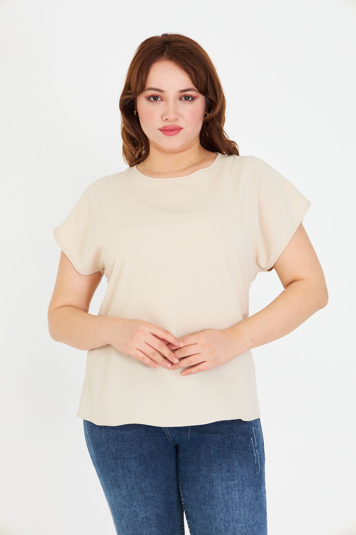 UNIQUE LADY-Minimal Design Simple Blouse |   Available in Battal Size Options from 36 to 58 4