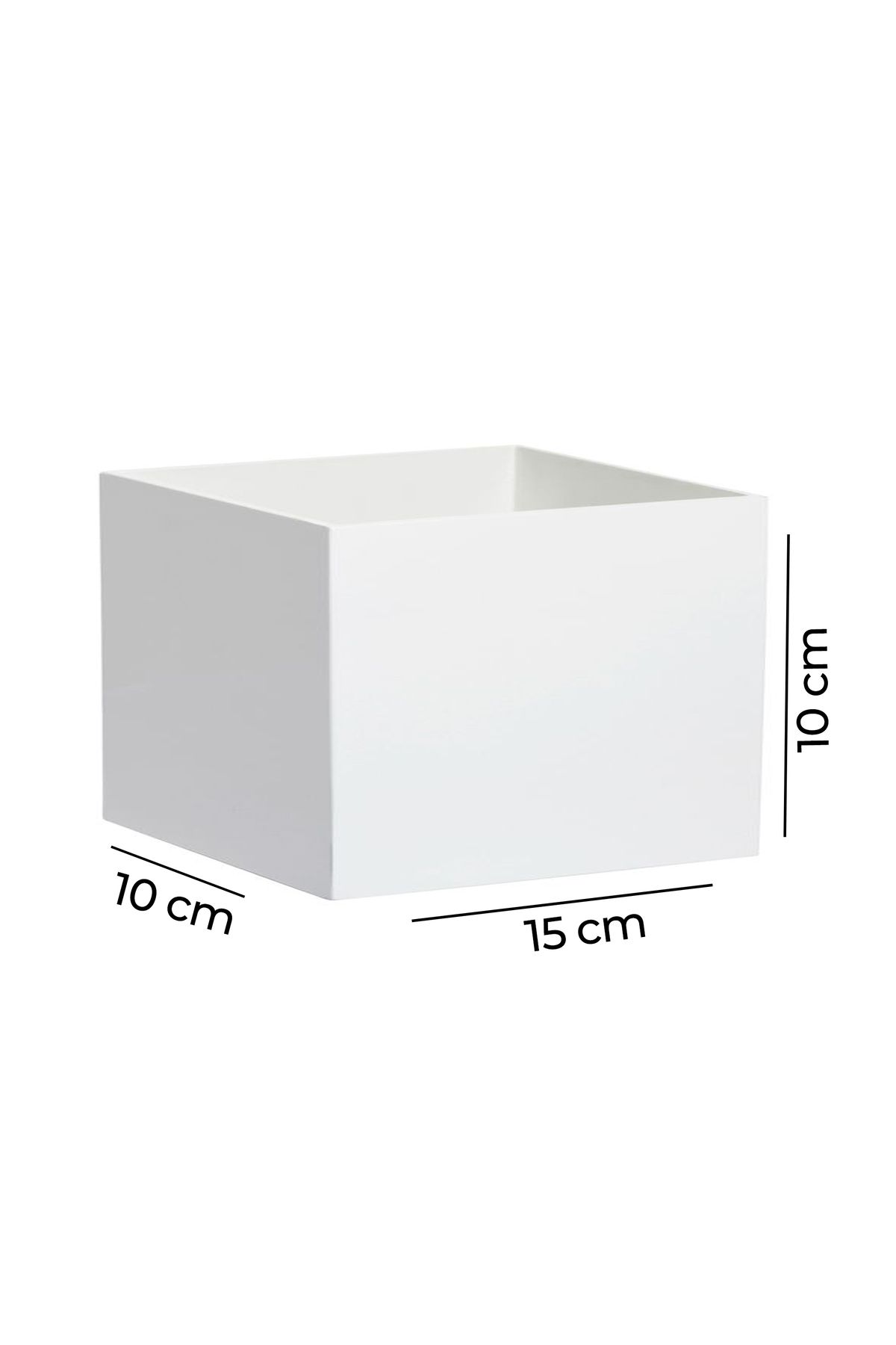 teknotrust Beyaz Çok Amaçlı Saklama Kutusu 15x10x10 cm, Pratik ve Şık Saklama Çözümü