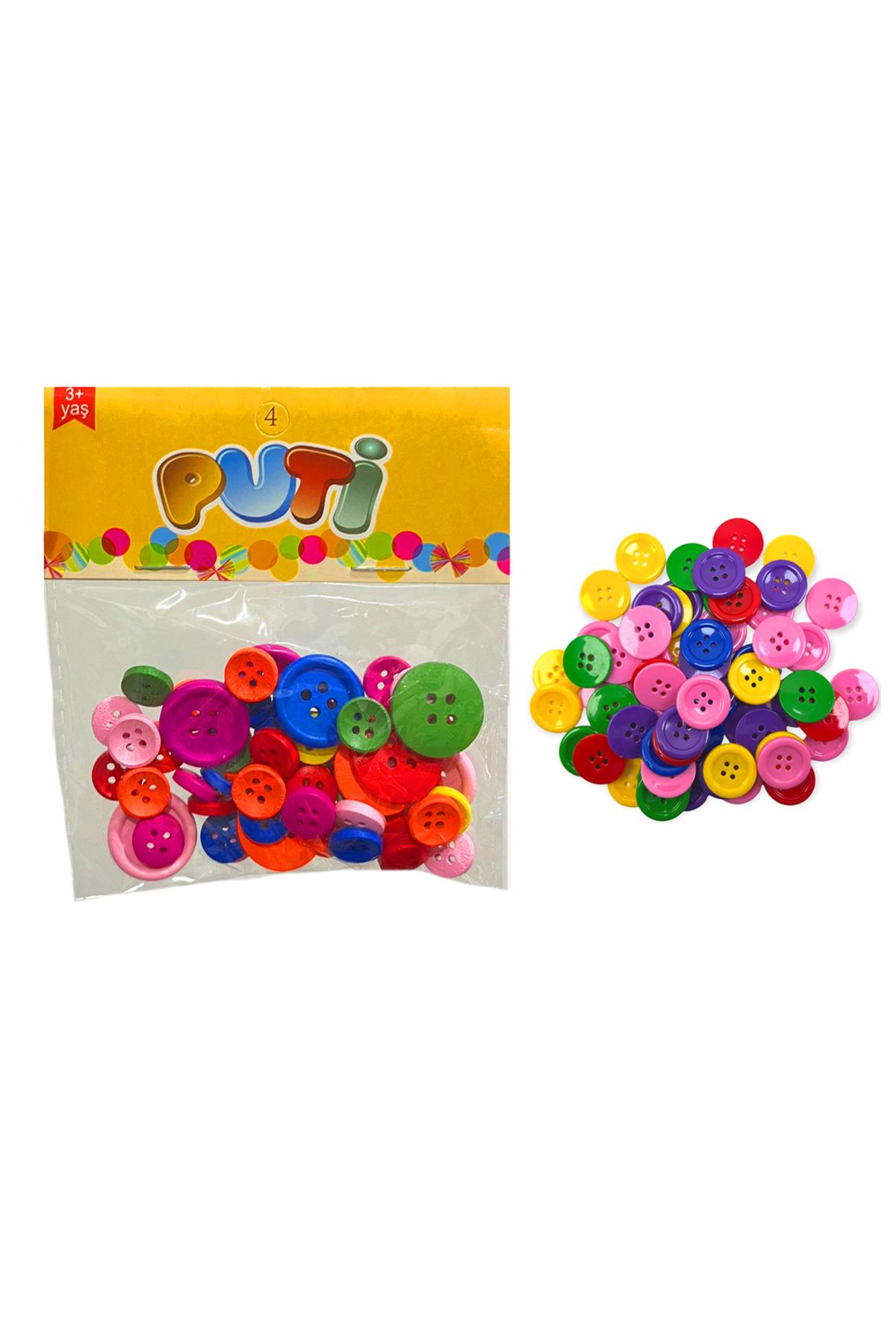 Banadabak DÜĞME RENKLİ PLASTİK 1.2-2 CM KARIŞIK 11134 (1 Adet Fiyatı)