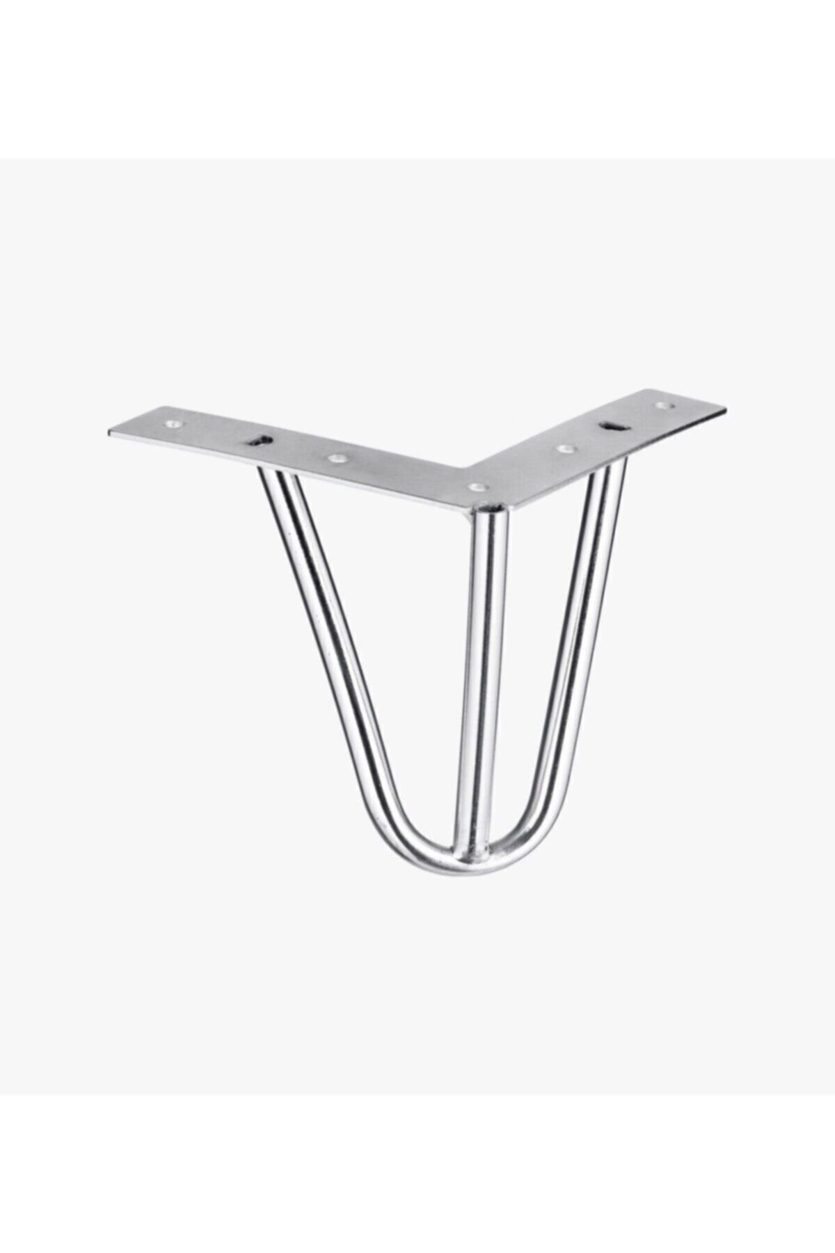 kolexonline Lüx Metal Çok Amaçlı Ayak, Koltuk, Tv Ünitesi, Robot Süpürgeye Uygun Krom Model 15 Cm