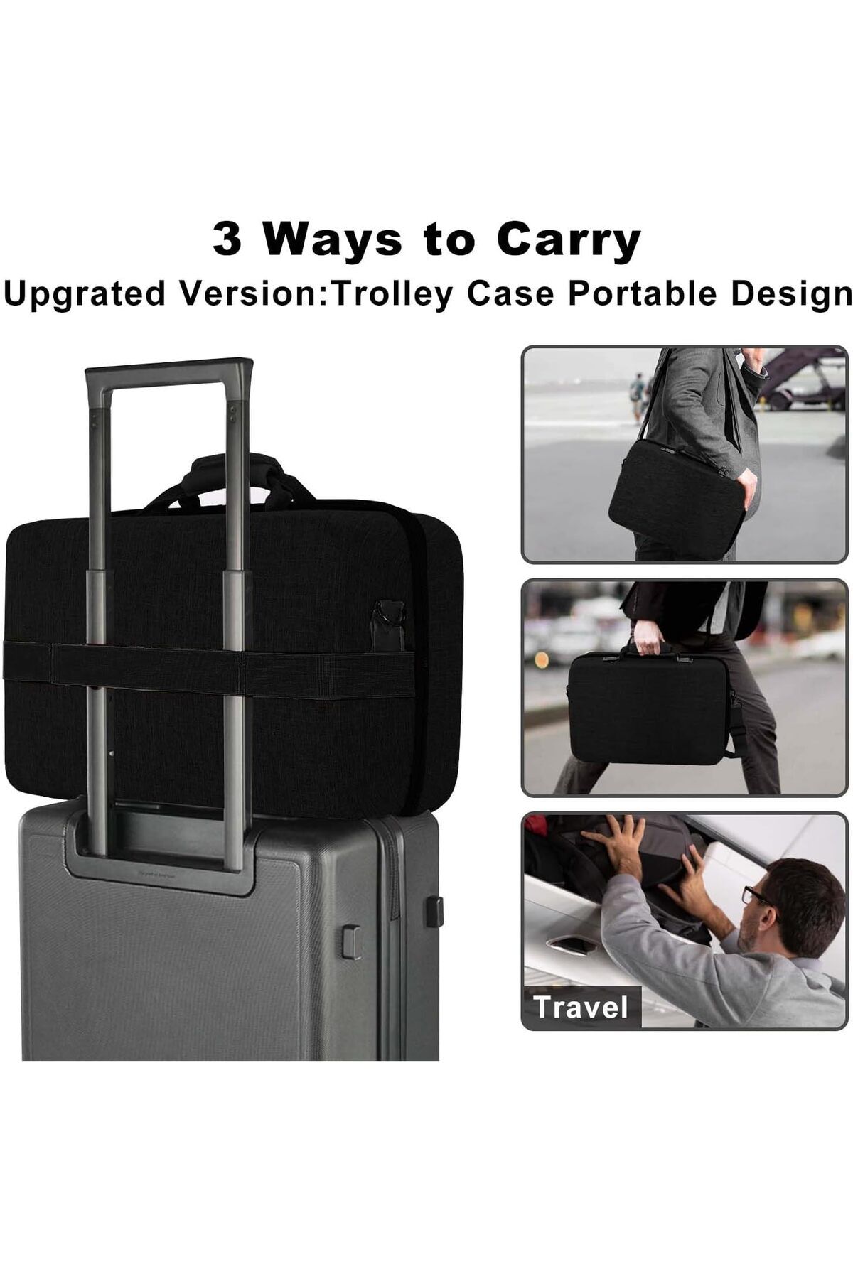 NO N4ME-RUIXZSS PS5 Case with Hard Shell, PlayStation 5 Travel Bag, EVA Travel Bag Holds Console, Controller 7
