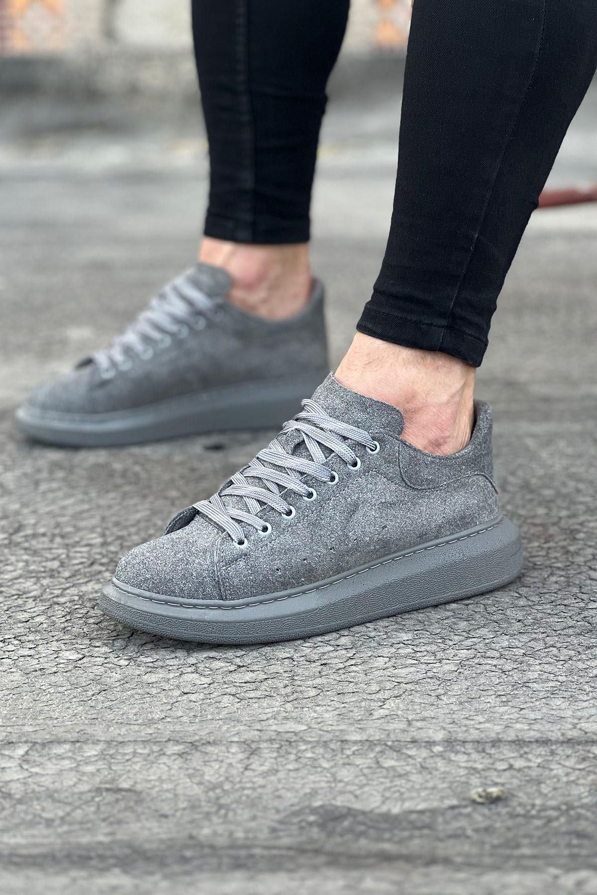 Celira HS096 Gri Süet Günlük Erkek Casual Ayakkabı