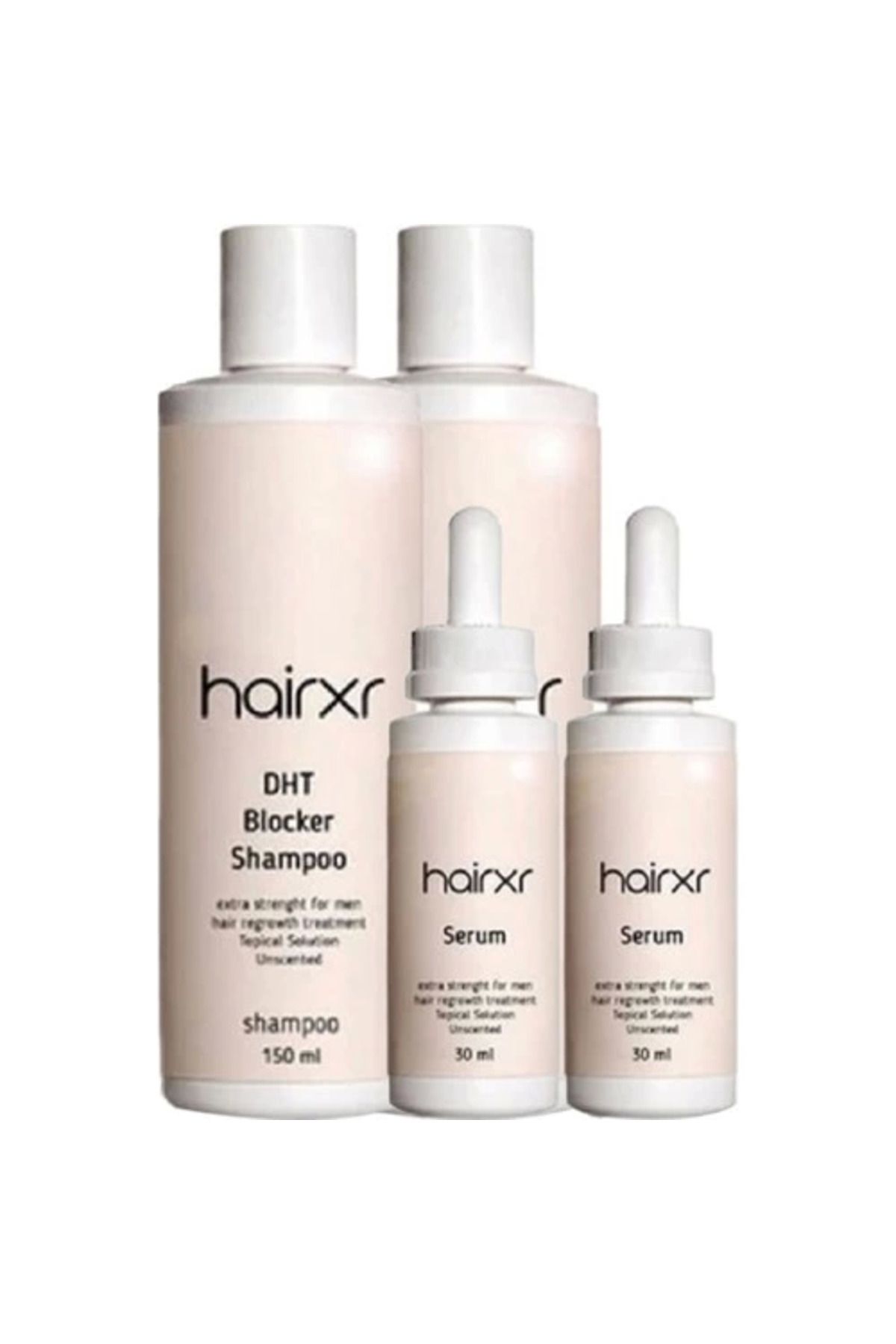 feifei Hairxr Dht Blocker Saç Bakım Şampuanı 150 ml x 2 adet + Saç Besleme Güçlendirme Serum 30 ml x 2 adet