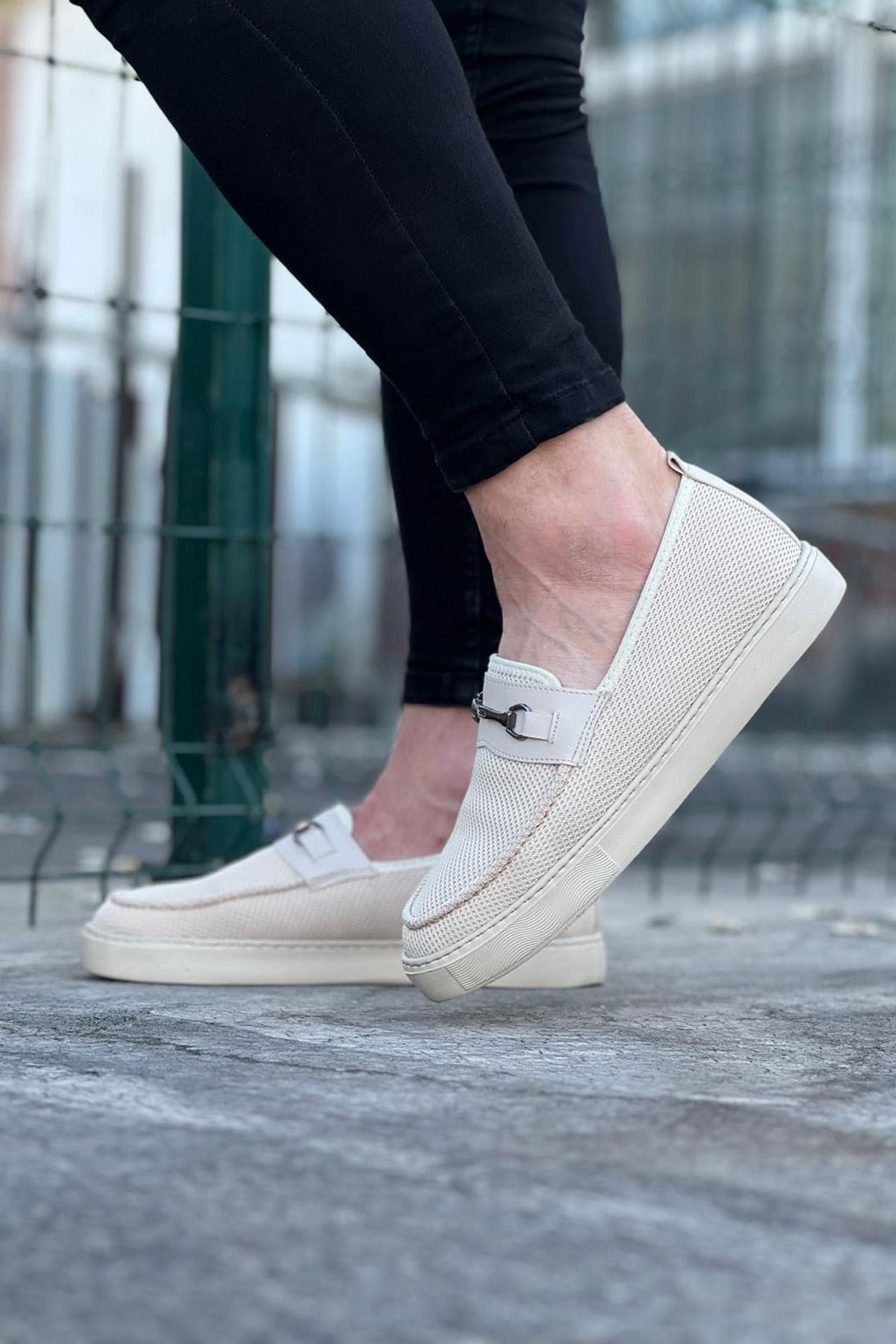 Celira HS060 Bej Triko Babet Erkek Casual Ayakkabı