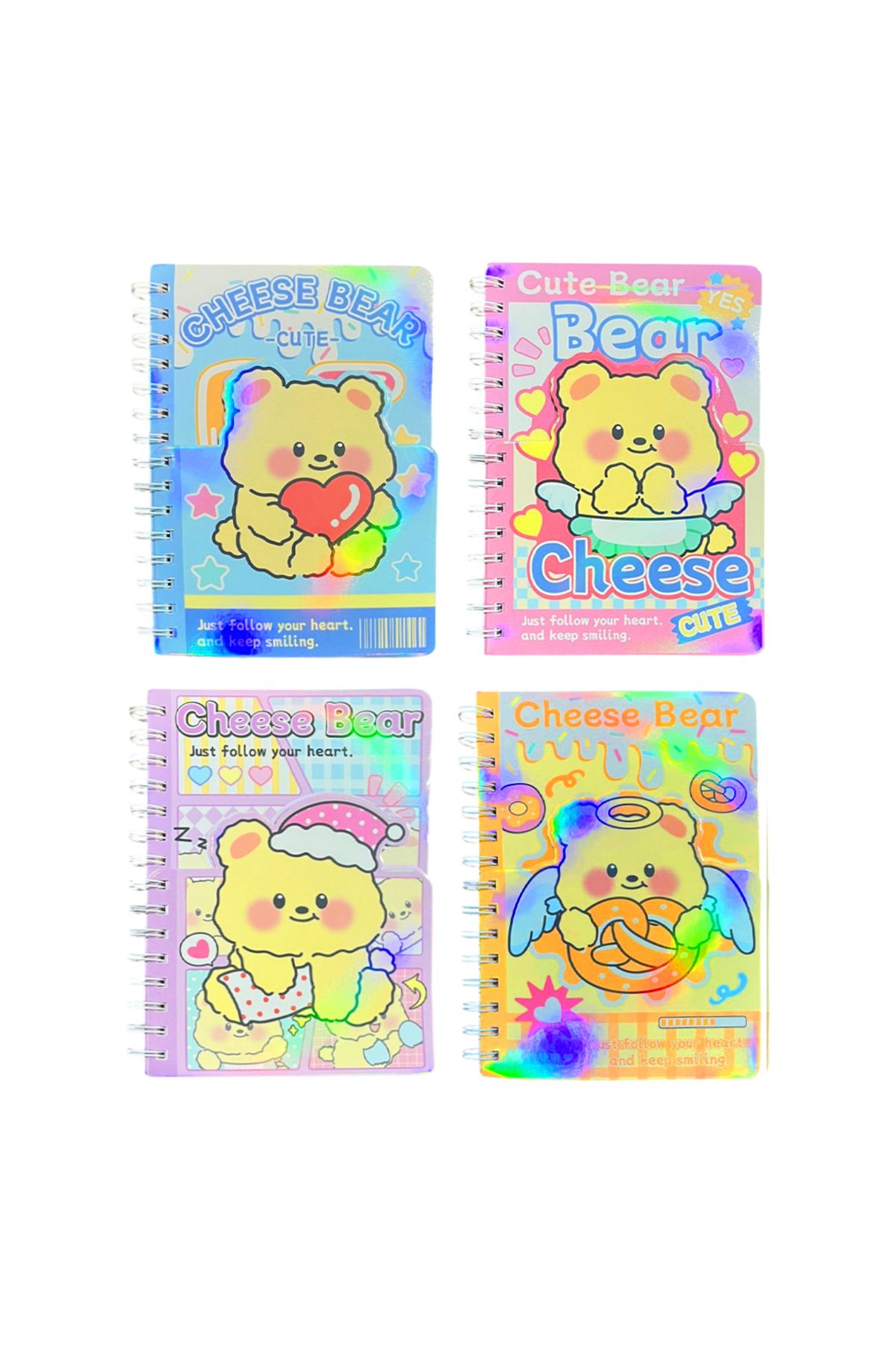 Banadabak NOT DEFTERİ GL00574 CUTE BEAR A5 SPİRALLİ HOLOGRAMLI (1 Adet Fiyatı)