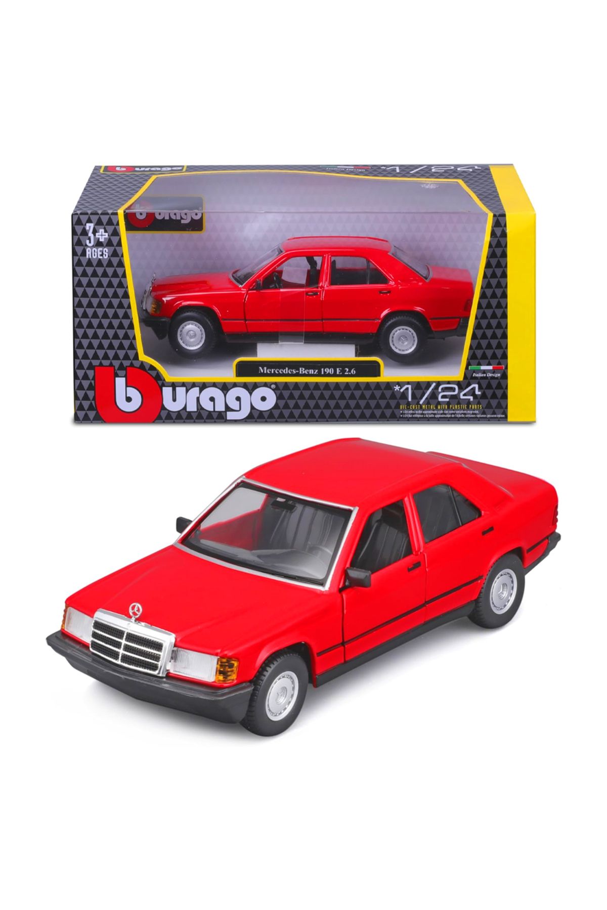 Banadabak BURAGO METAL ARABA 21103 1987 MERCEDES BENZ 190 E 2.6 1:24 3+ (1 Adet Fiyatı)