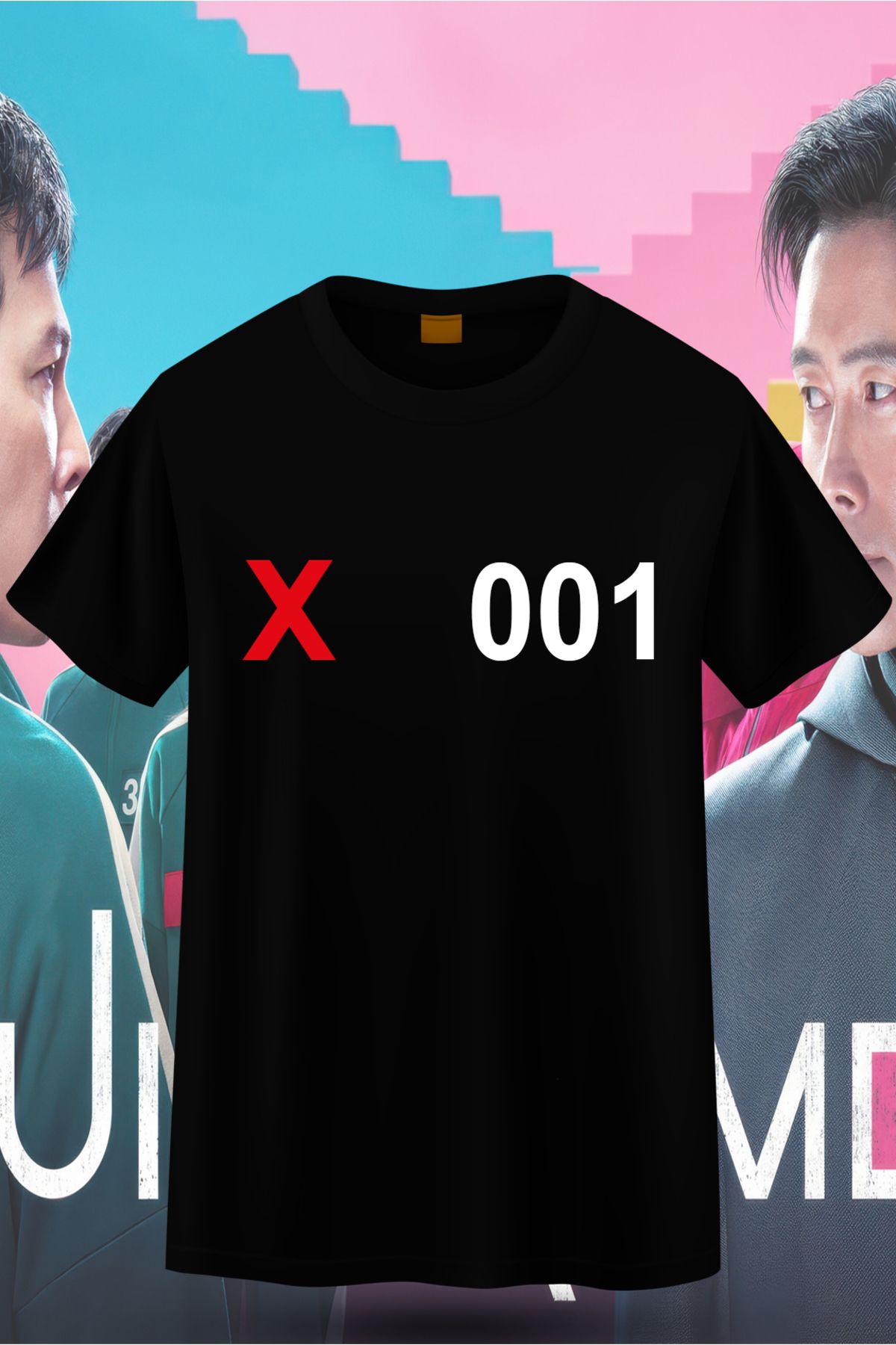 VİZYON İKRA SQUID GAME 3. Sezon 001 Numaralı Frontman Baskılı Unisex T-shirt/Tişört - TÜM YAŞ GRUPLARI - MDL2